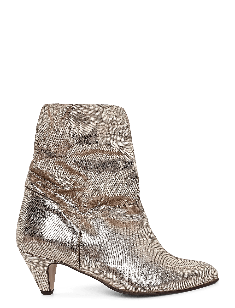 Anonymous Copenhagen - Jassi 50 stiletto - heeled ankle boots - lizard metallic goat vintage champagne - 2