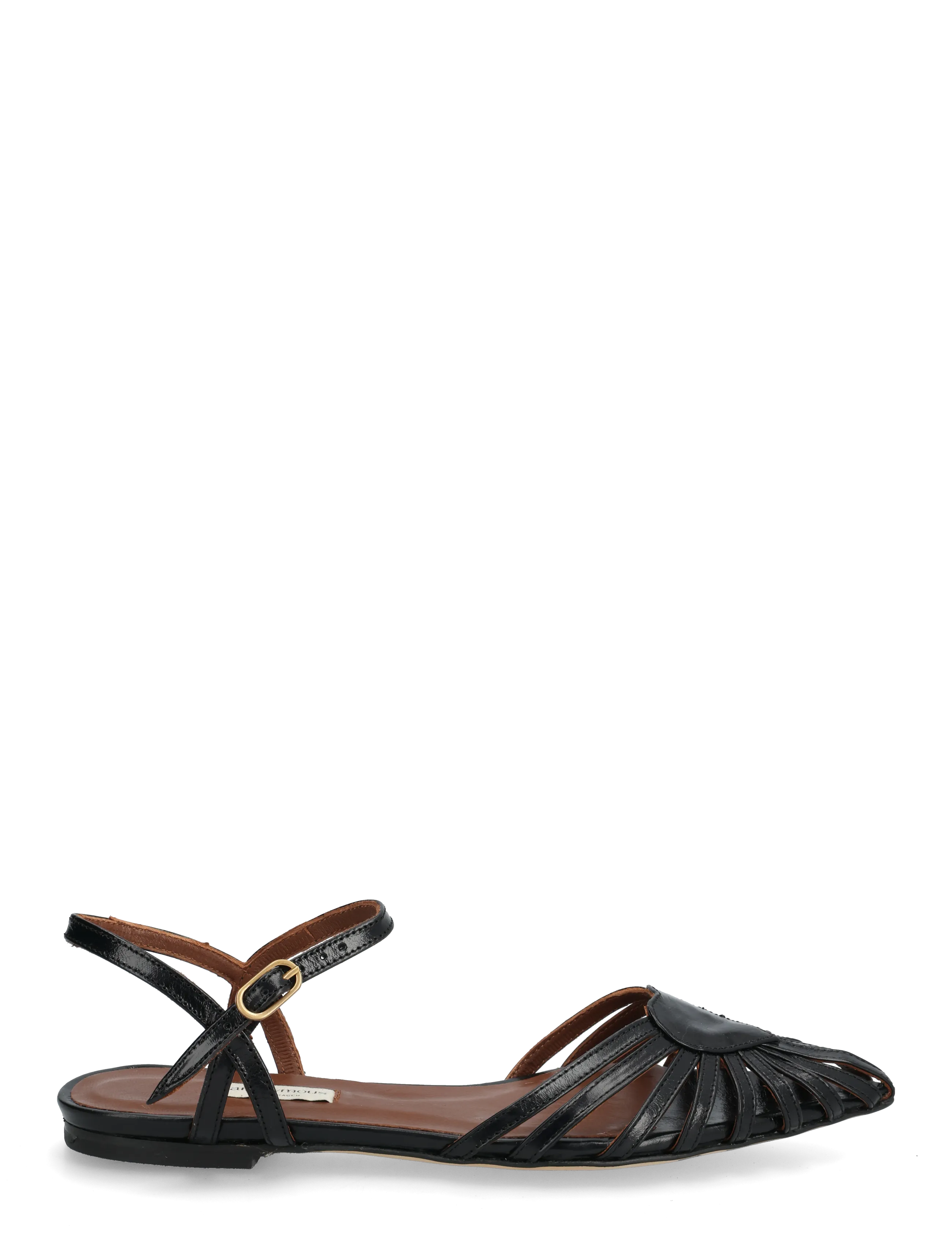 Anonymous Copenhagen - Keesha 10 - flache sandalen - crinkled polished goat black - 1