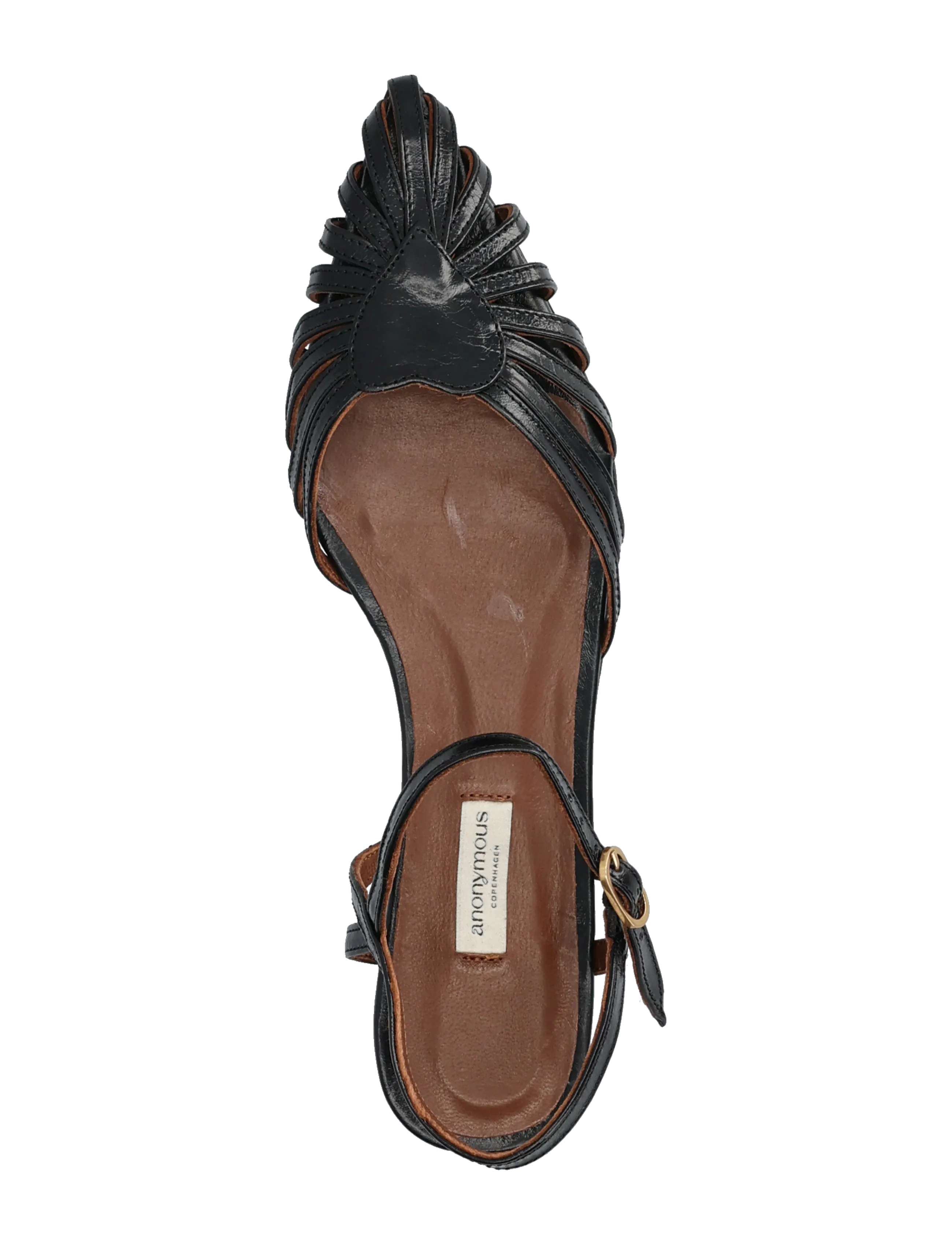 Anonymous Copenhagen - Keesha 10 - flache sandalen - crinkled polished goat black - 3