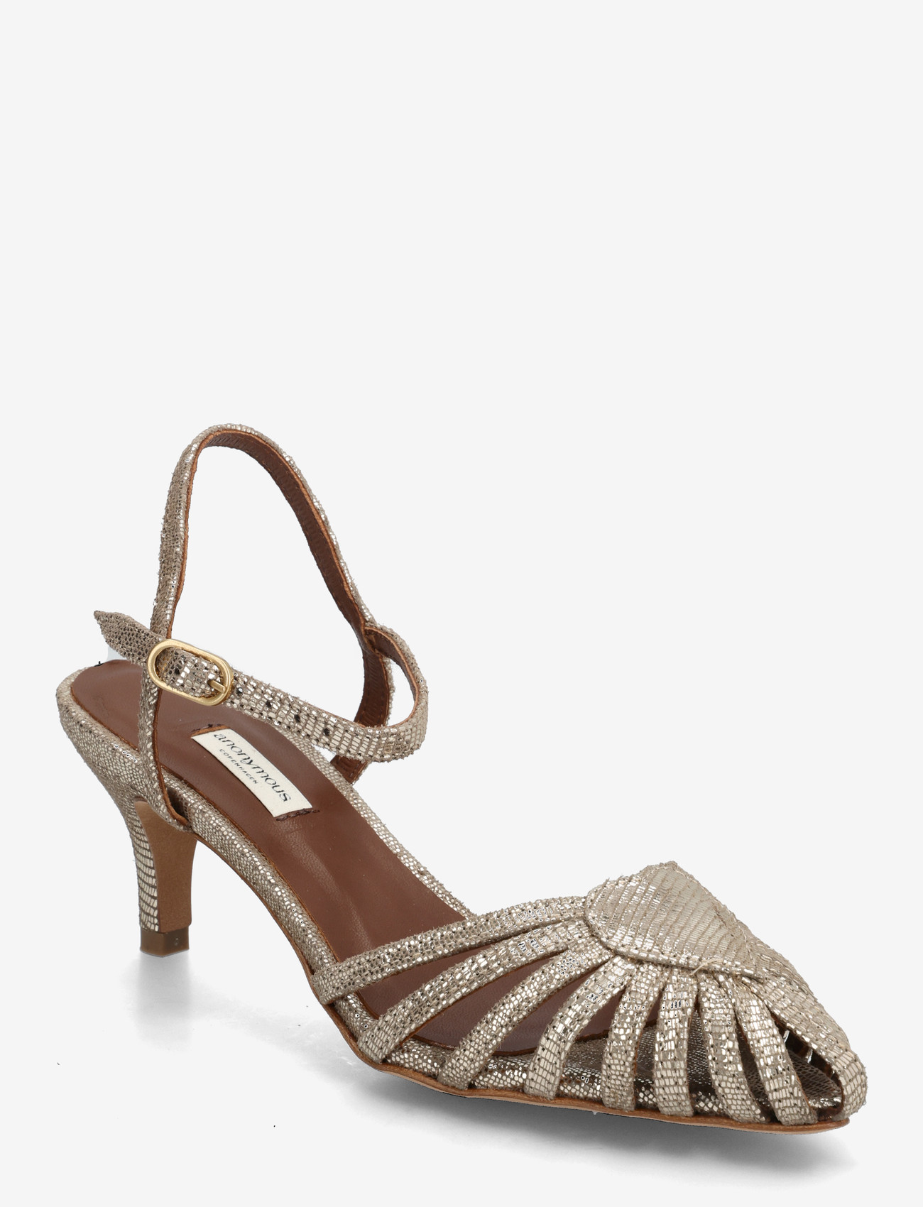 Anonymous Copenhagen - Keesha 55 - sandaletten - lizard metallic goat vintage champagne - 0