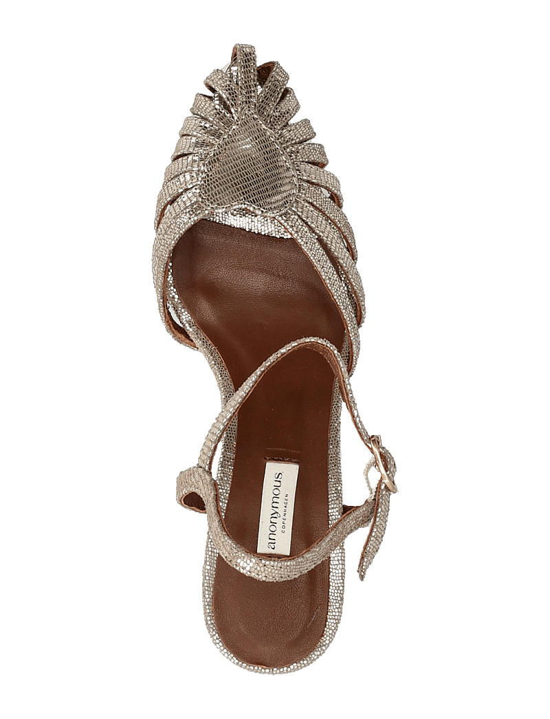 Anonymous Copenhagen - Keesha 55 - pumps - lizard metallic goat vintage champagne - 3