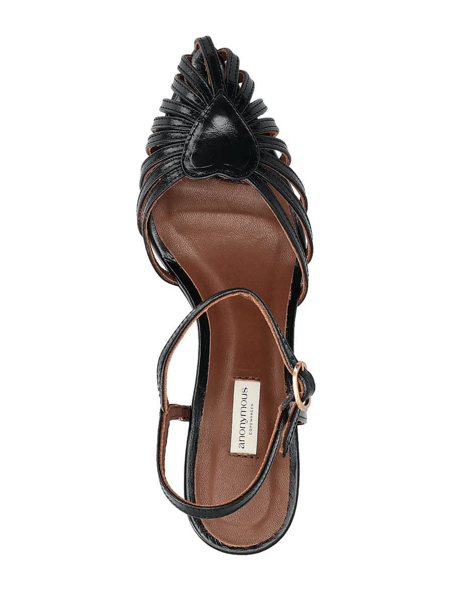 Anonymous Copenhagen - Keesha 55 - sandaletter - crinkled polished goat black - 3