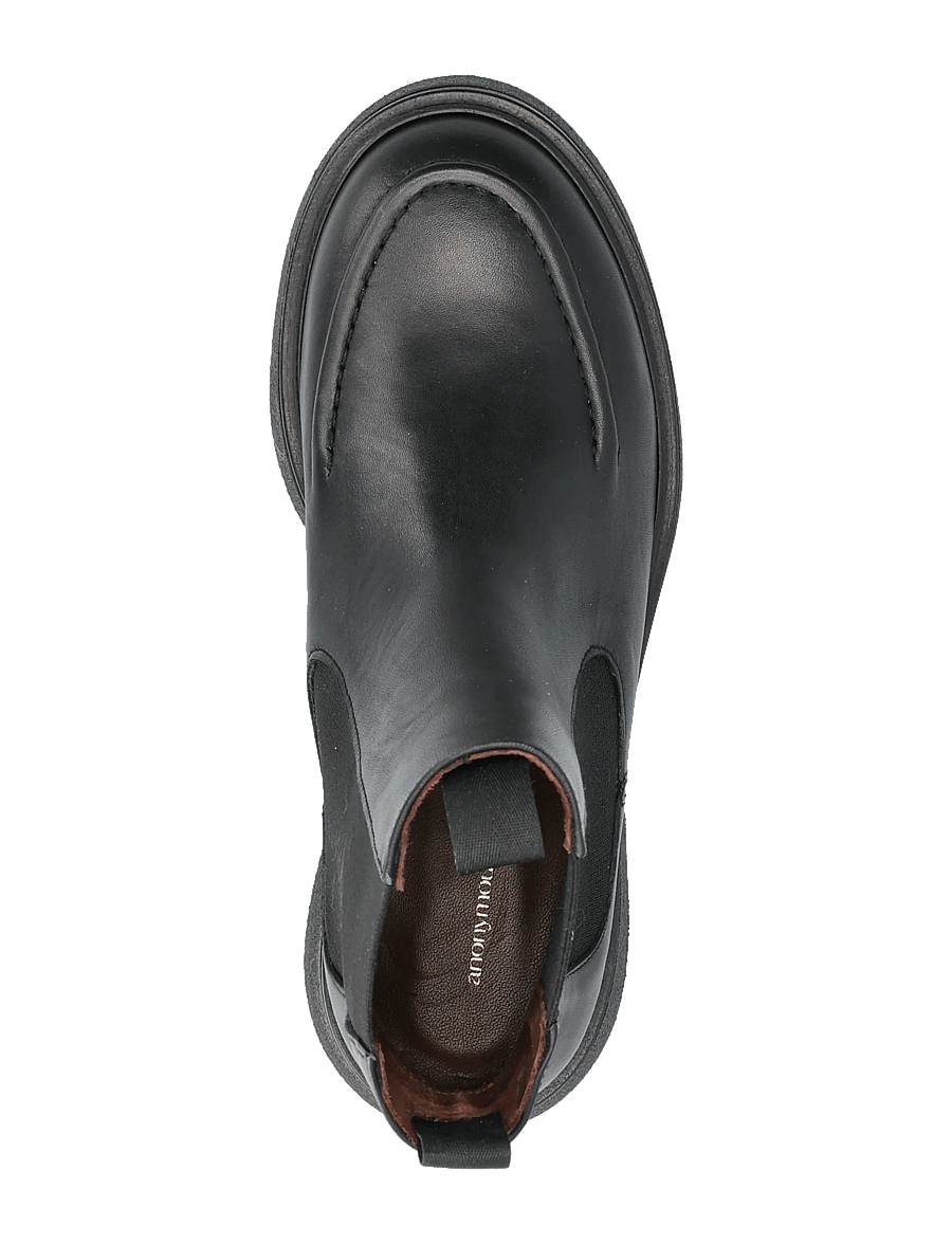 Anonymous Copenhagen - Kikie flat platform - chelsea boots - soft calf & sole black & black - 4