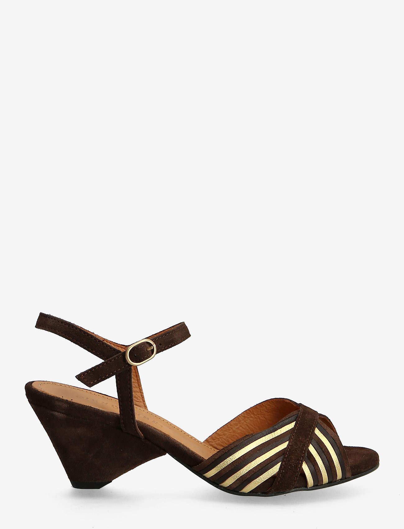 Anonymous Copenhagen - Kristine Calf suede mix - coffee brown gold - 1