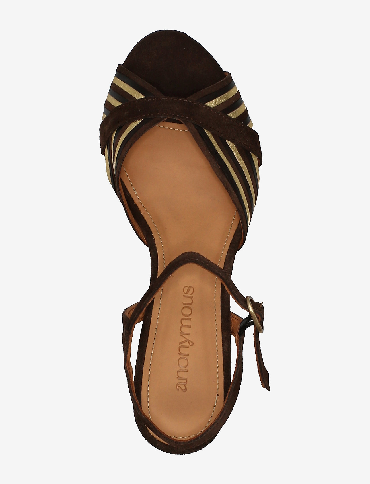Anonymous Copenhagen - Kristine Calf suede mix - coffee brown gold - 3