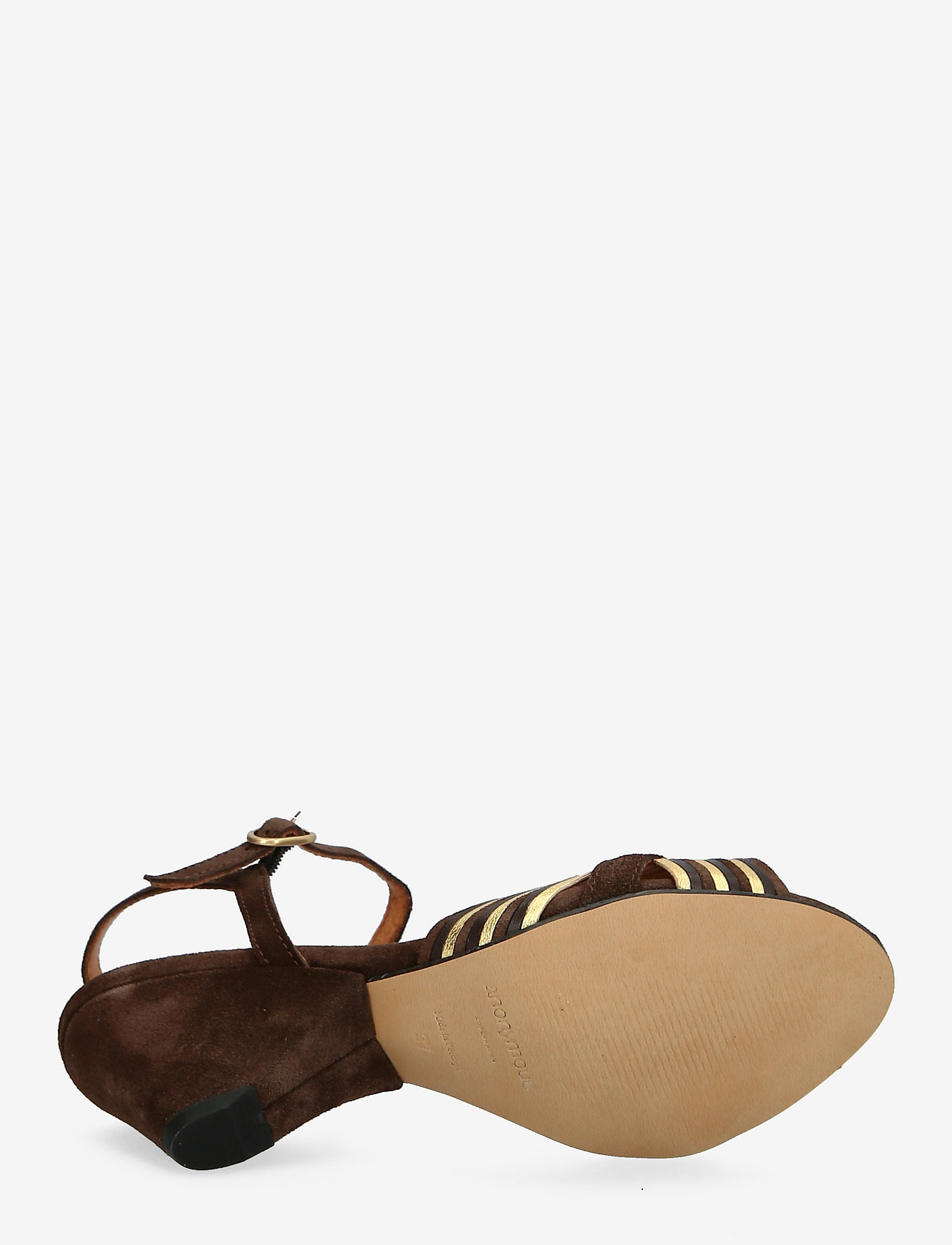 Anonymous Copenhagen - Kristine Calf suede mix - coffee brown gold - 4