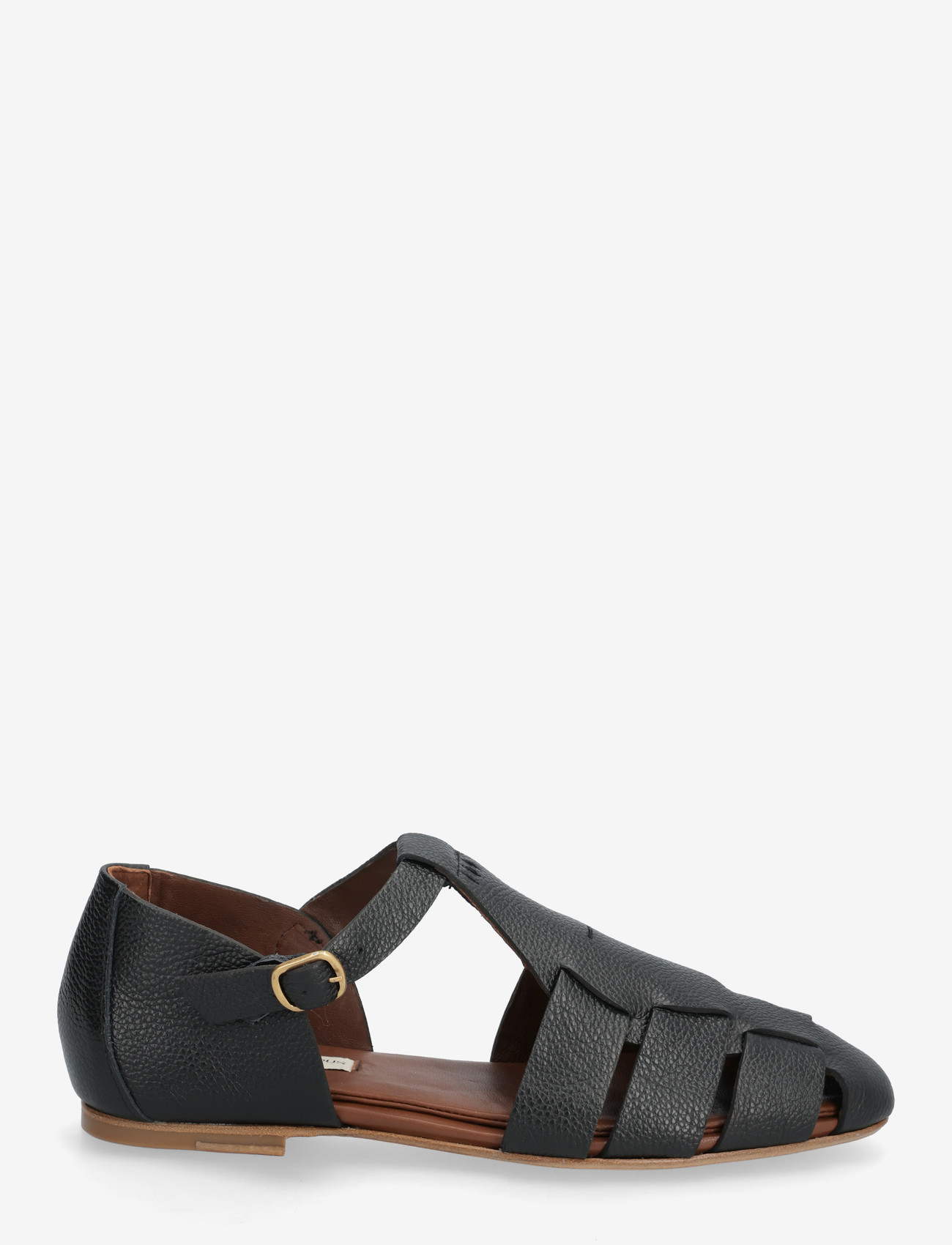 Anonymous Copenhagen - Lain flats - gladiaator sandaalid - pebbled soft calf black - 1