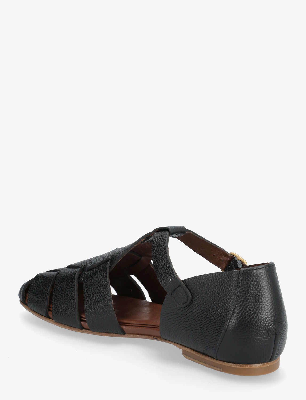 Anonymous Copenhagen - Lain flats - gladiaator sandaalid - pebbled soft calf black - 2