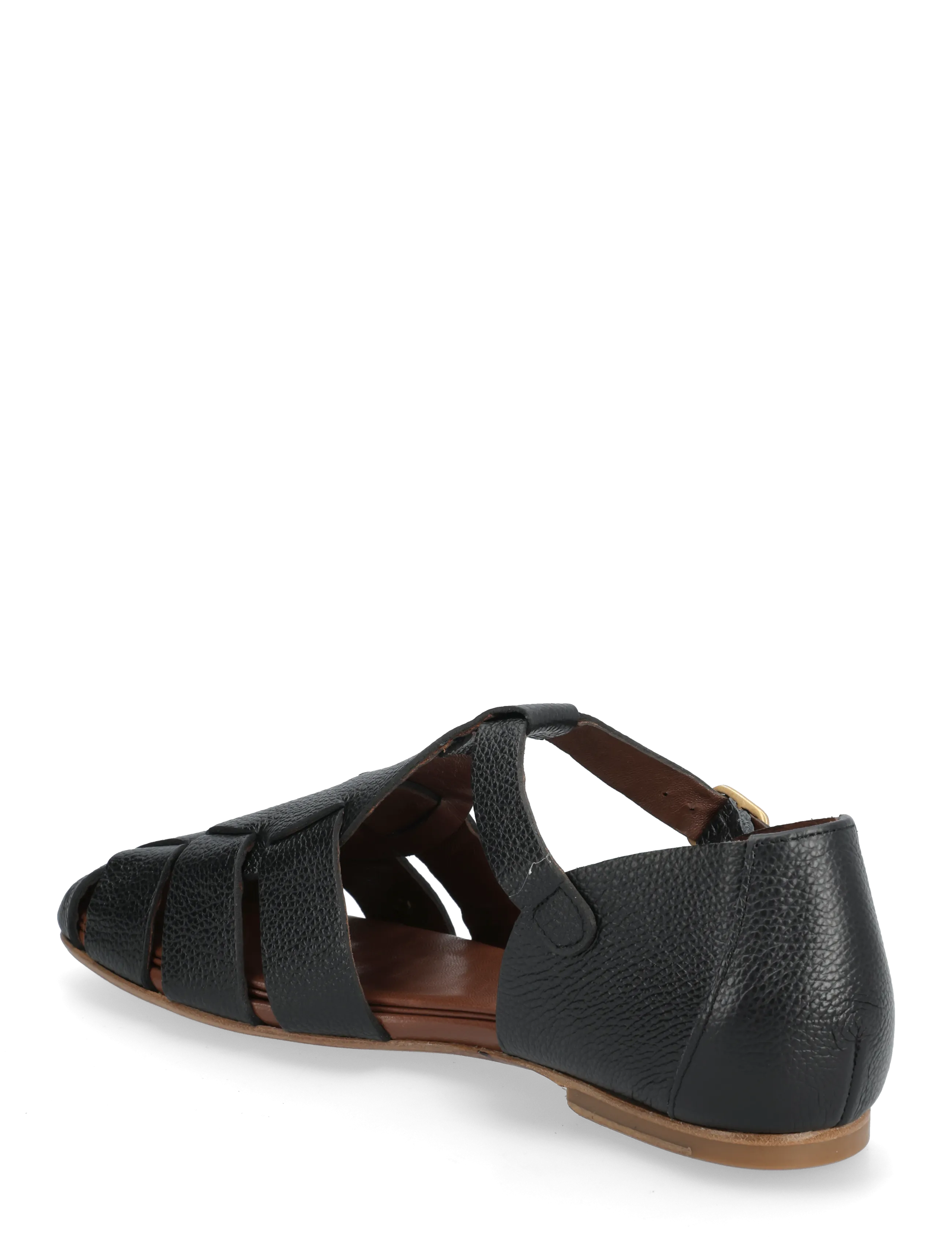 Anonymous Copenhagen - Lain flats - gladiatorsandaler - pebbled soft calf black - 2