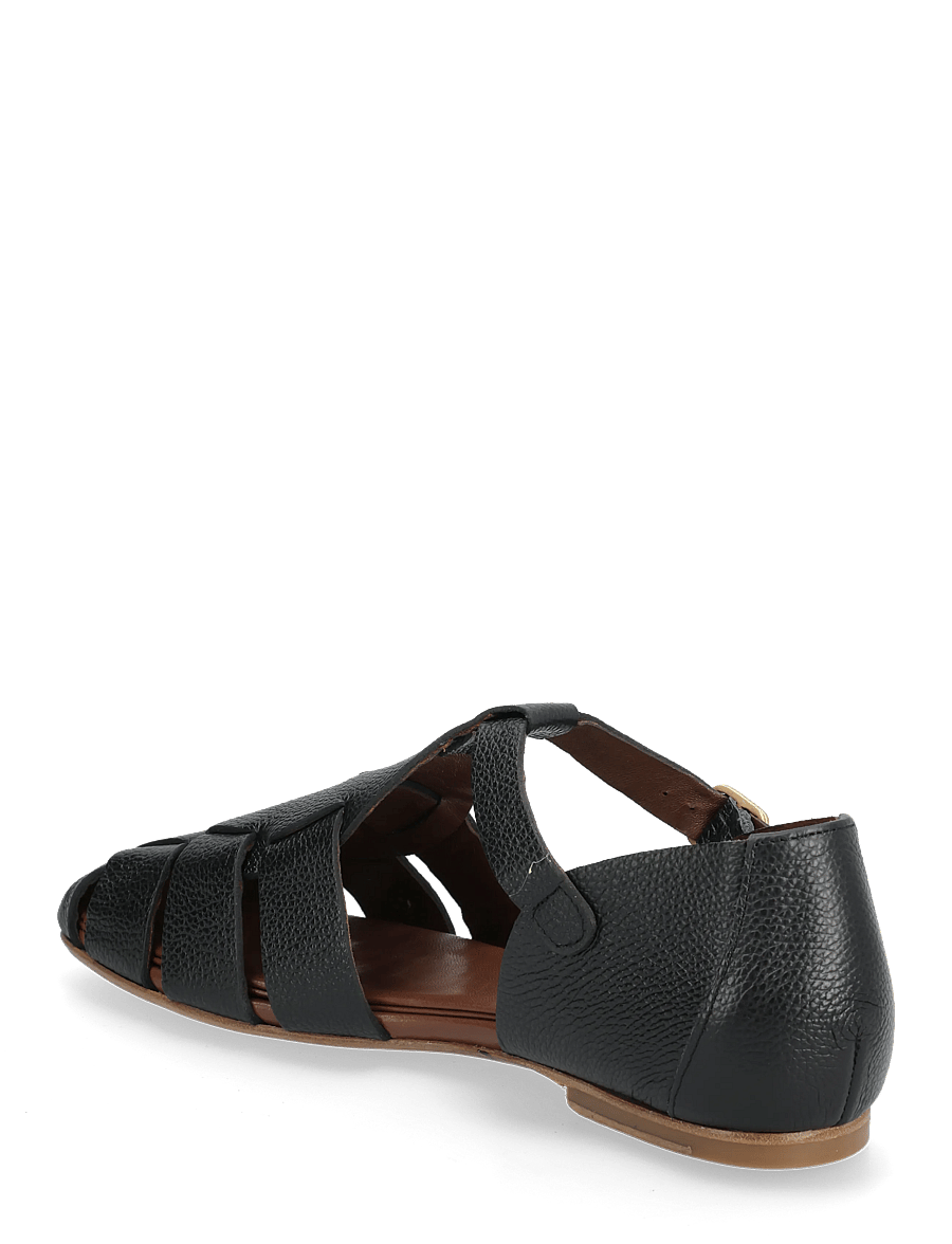 Anonymous Copenhagen - Lain flats - gladiatorsandaler - pebbled soft calf black - 2