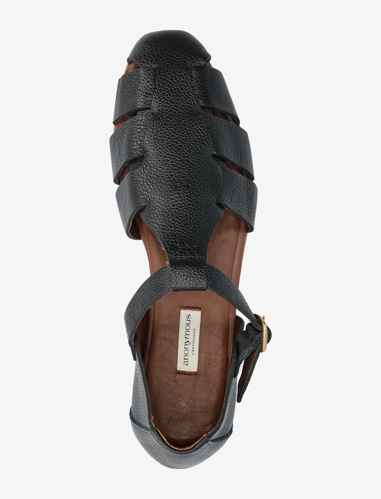 Anonymous Copenhagen - Lain flats - gladiaator sandaalid - pebbled soft calf black - 3