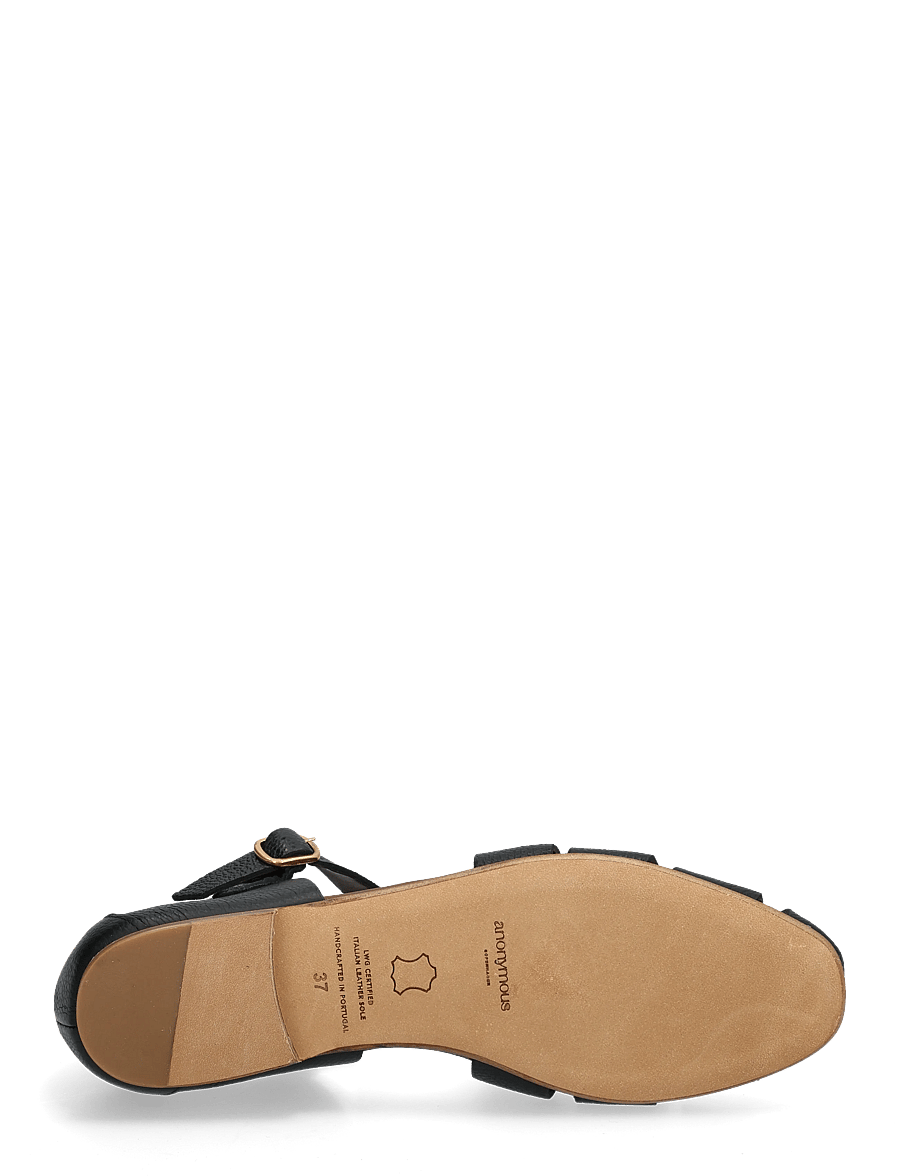 Anonymous Copenhagen - Lain flats - gladiatorsandaler - pebbled soft calf black - 4