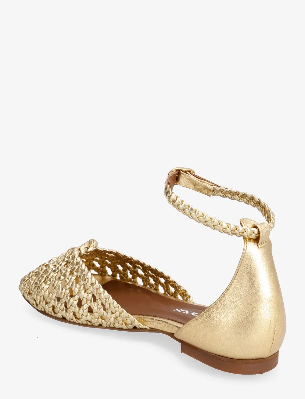 Anonymous Copenhagen - Lucy 10 - flade sandaler - braided leather gold - 2