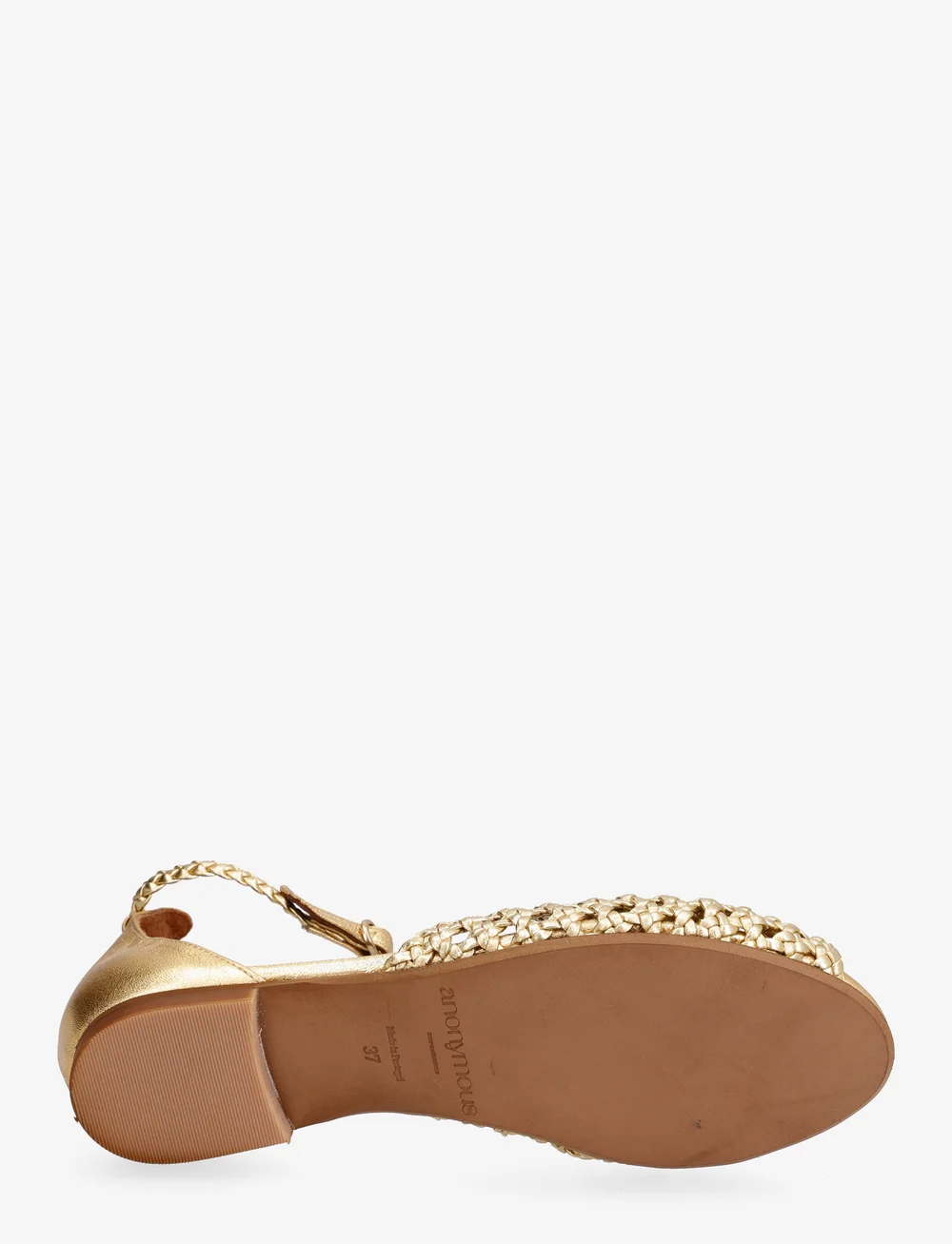 Anonymous Copenhagen - Lucy 10 - flade sandaler - braided leather gold - 4