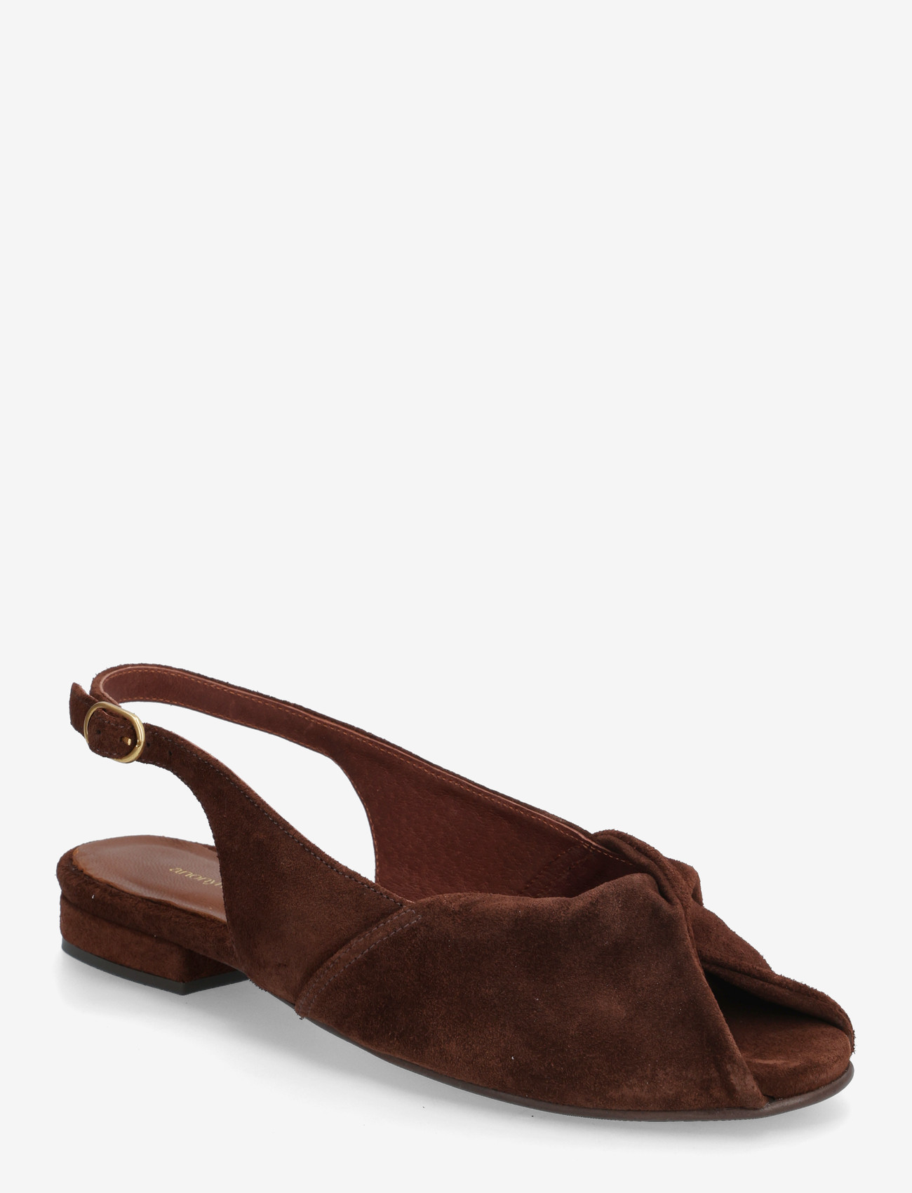 Anonymous Copenhagen - Magda 20 - platta slingbacks - calf suede chocolate - 0