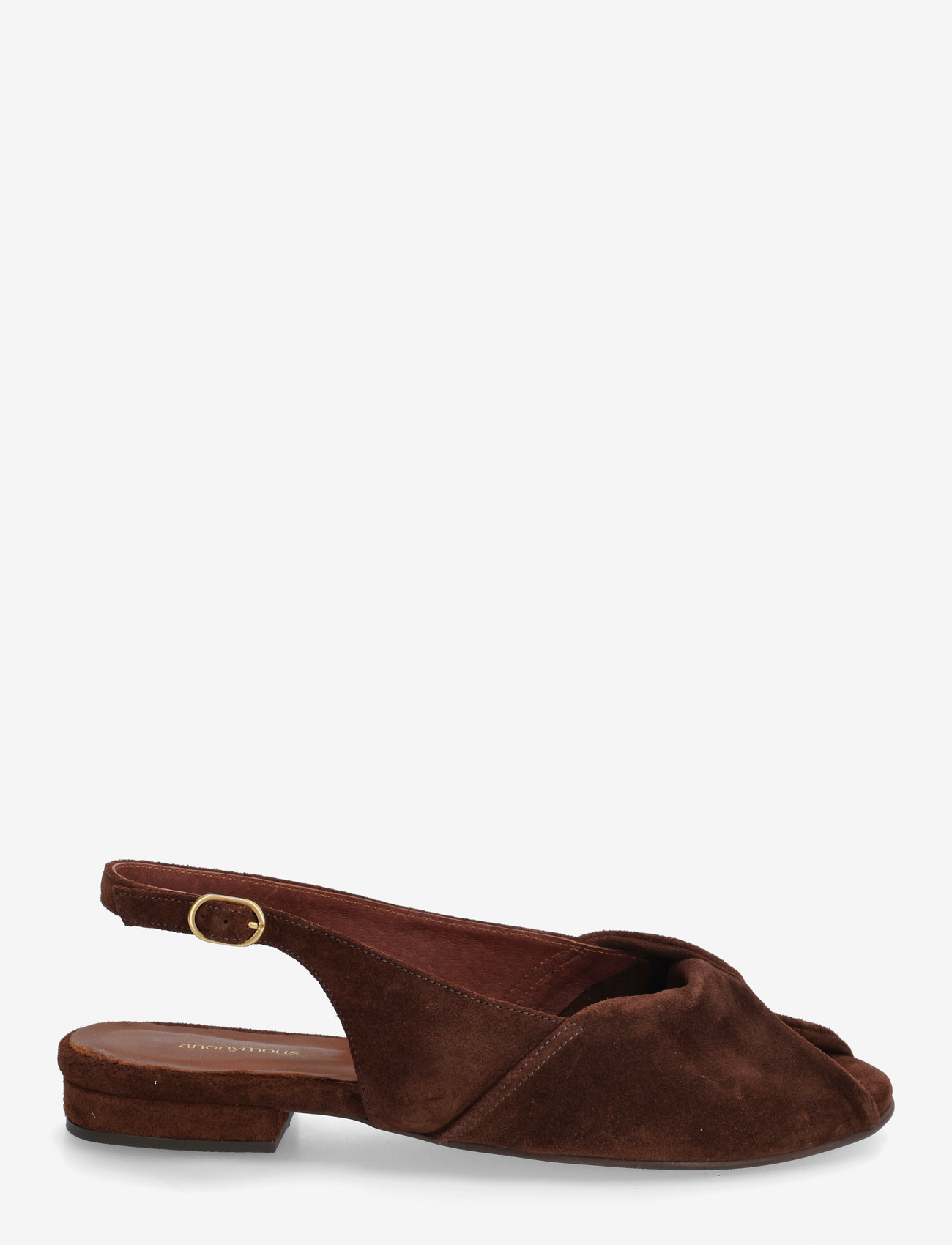 Anonymous Copenhagen - Magda 20 - platta slingbacks - calf suede chocolate - 1