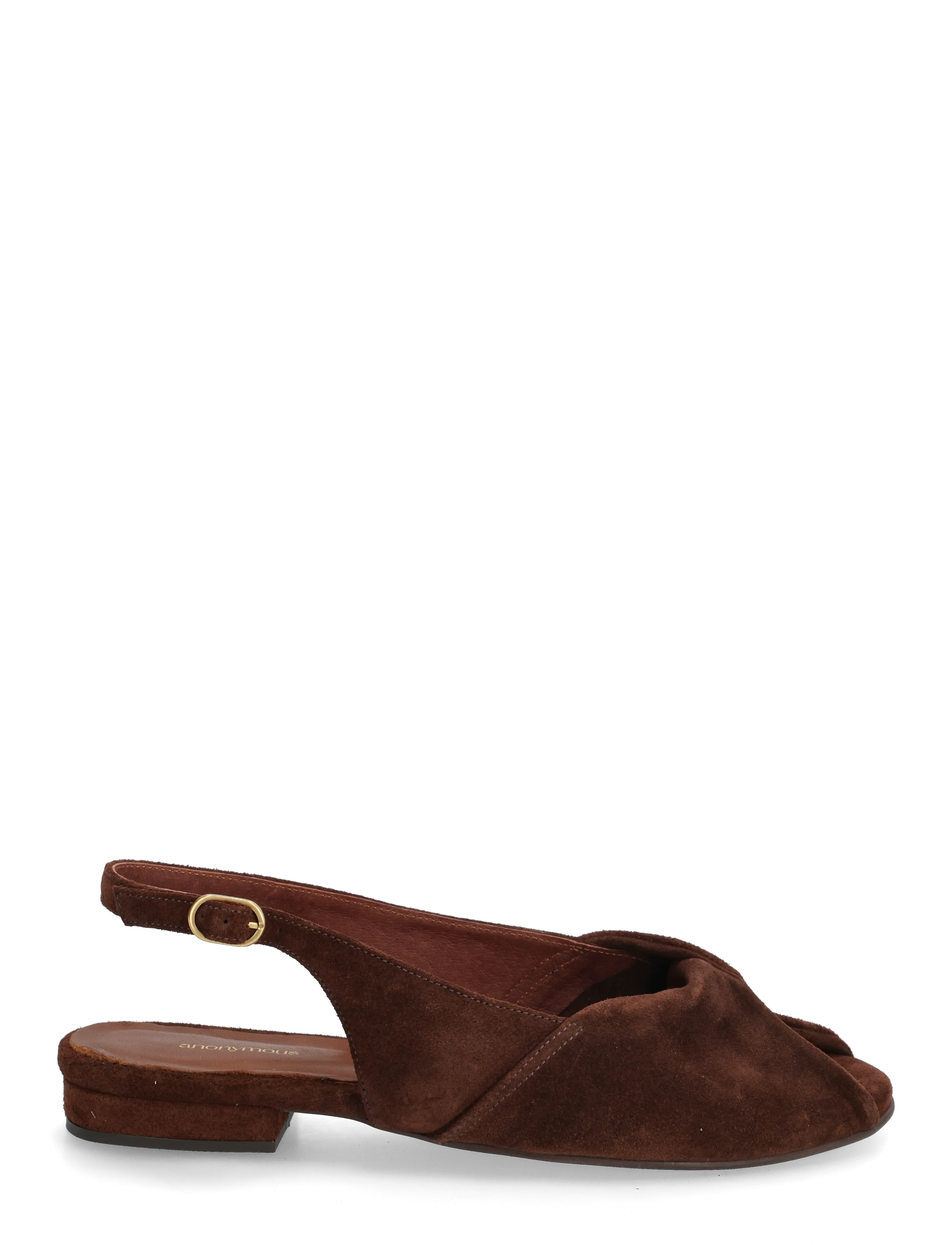 Anonymous Copenhagen - Magda 20 - flatir sandalar - calf suede chocolate - 1