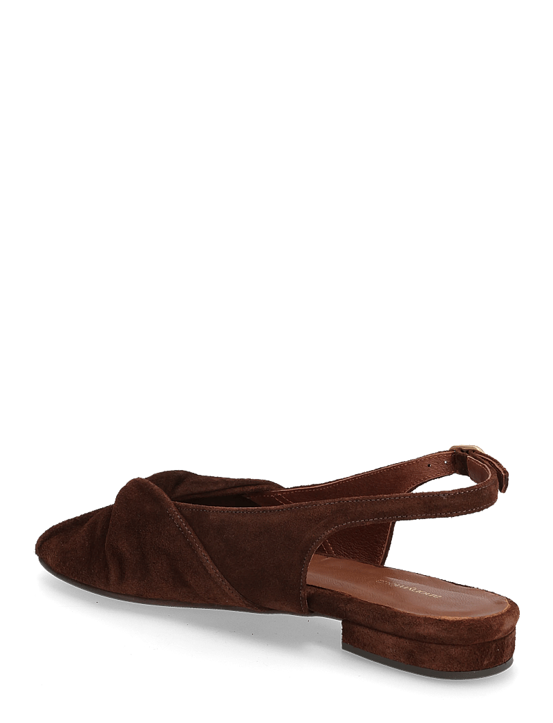Anonymous Copenhagen - Magda 20 - platta slingbacks - calf suede chocolate - 2