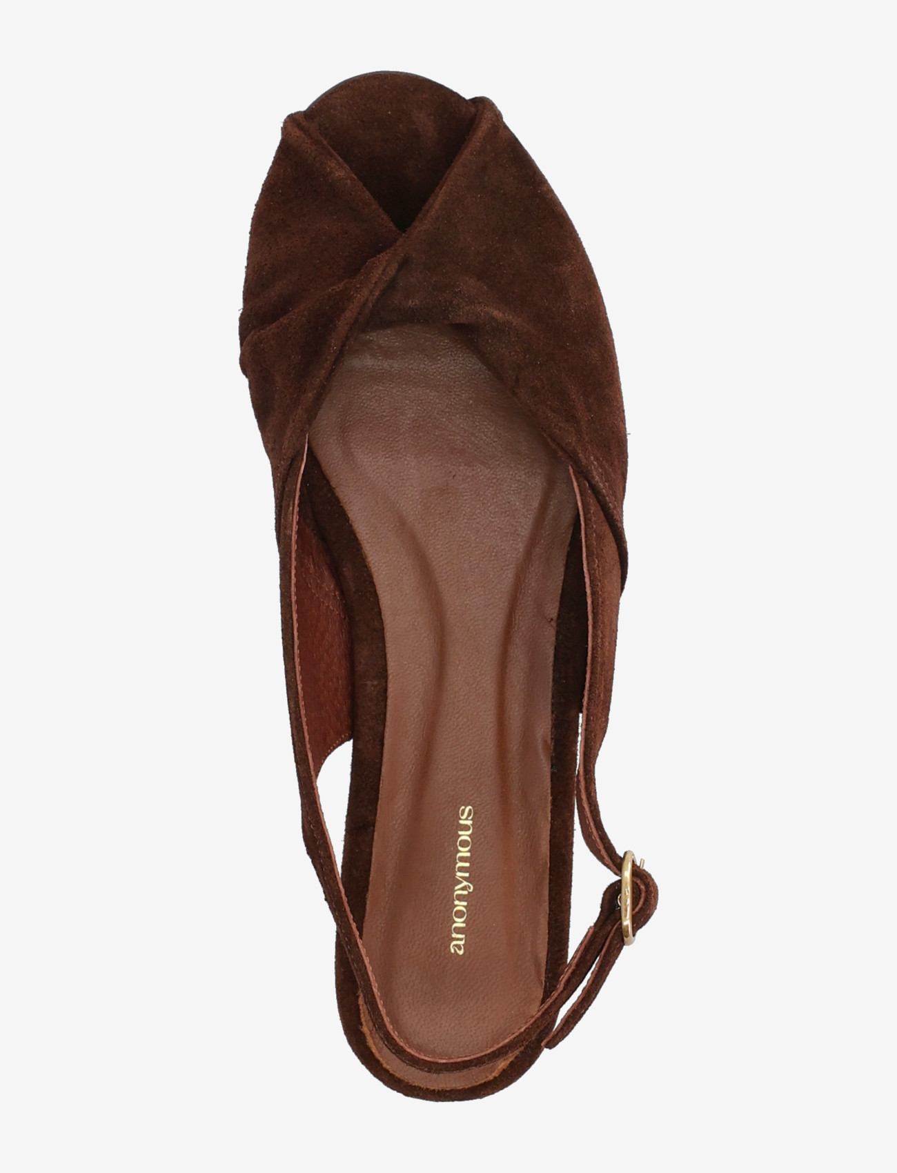 Anonymous Copenhagen - Magda 20 - platta slingbacks - calf suede chocolate - 3