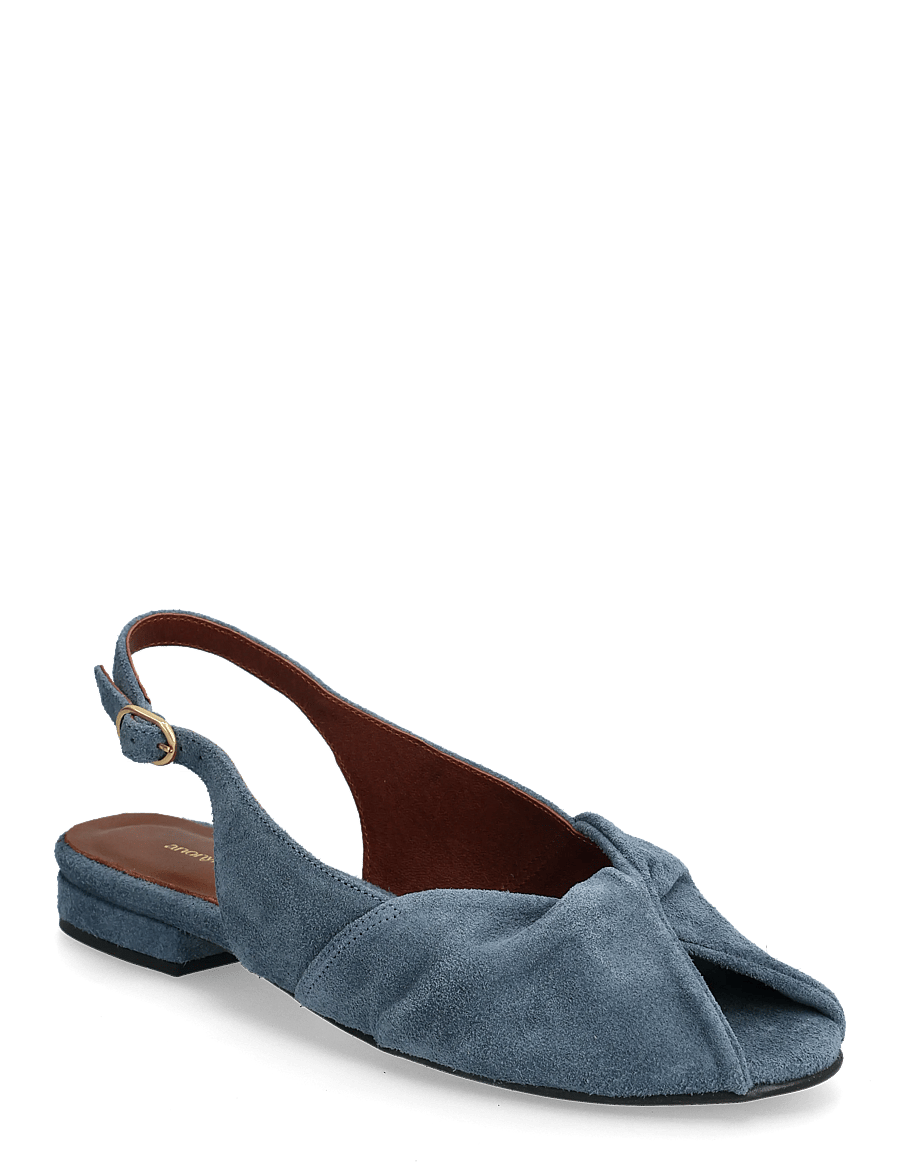 Anonymous Copenhagen - Magda 20 - flache sandalen - calf suede denim blue - 0