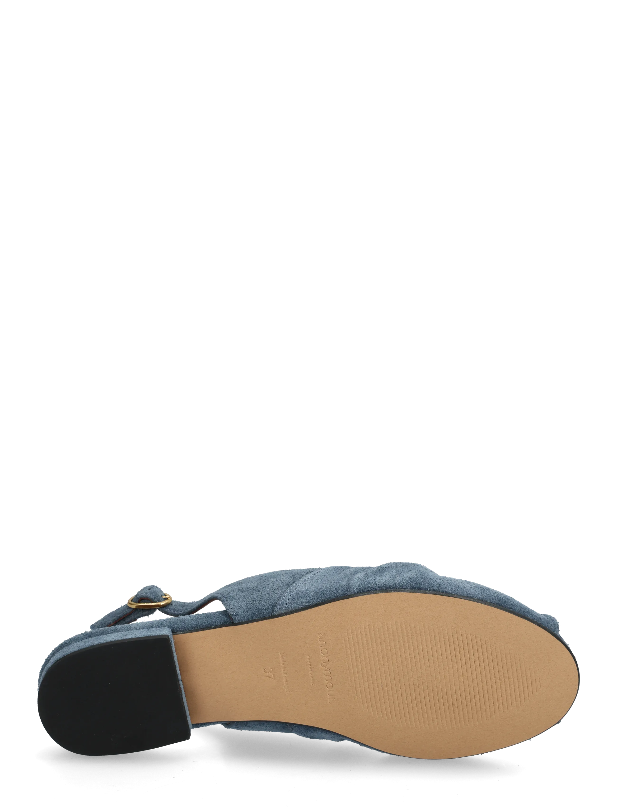 Anonymous Copenhagen - Magda 20 - flache sandalen - calf suede denim blue - 4