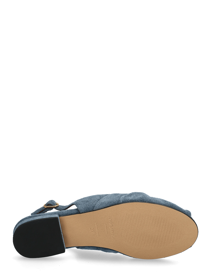 Anonymous Copenhagen - Magda 20 - flache sandalen - calf suede denim blue - 4