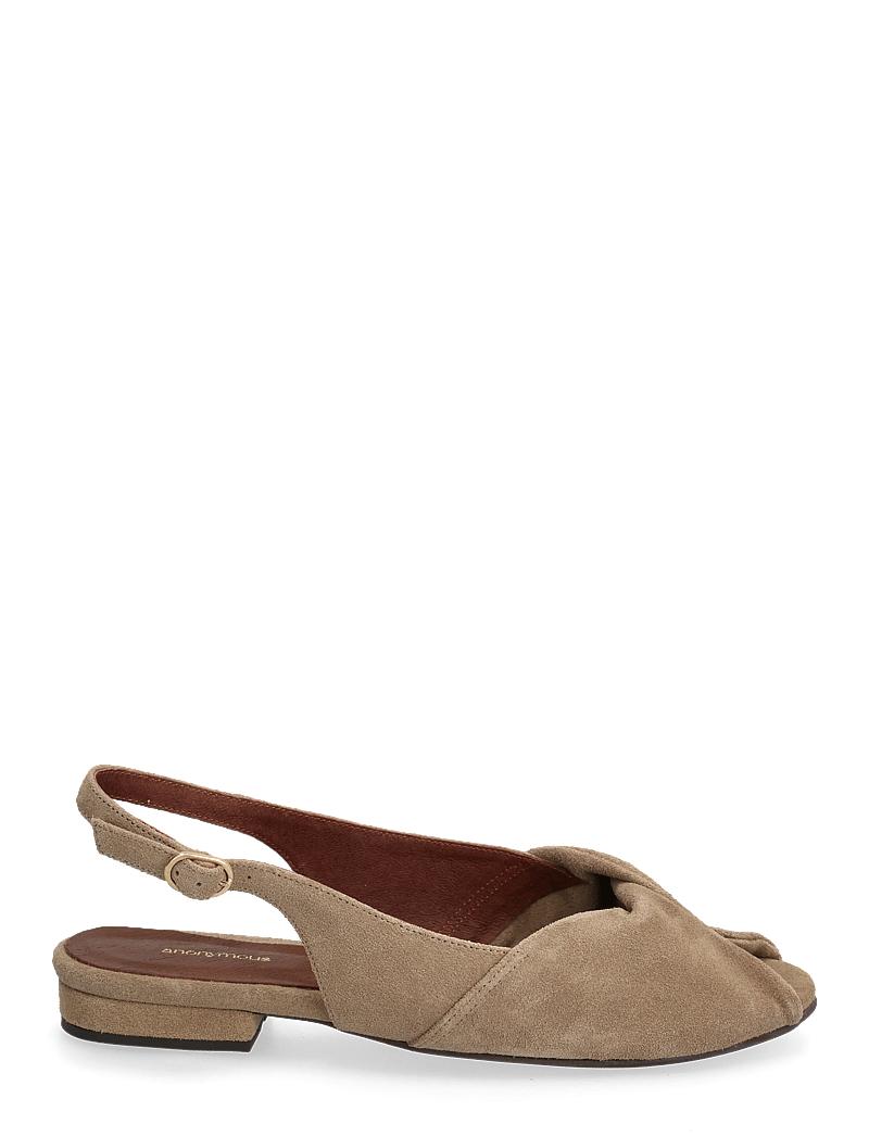 Anonymous Copenhagen - Magda 20 - platta sandaler - calf suede mushroom - 1