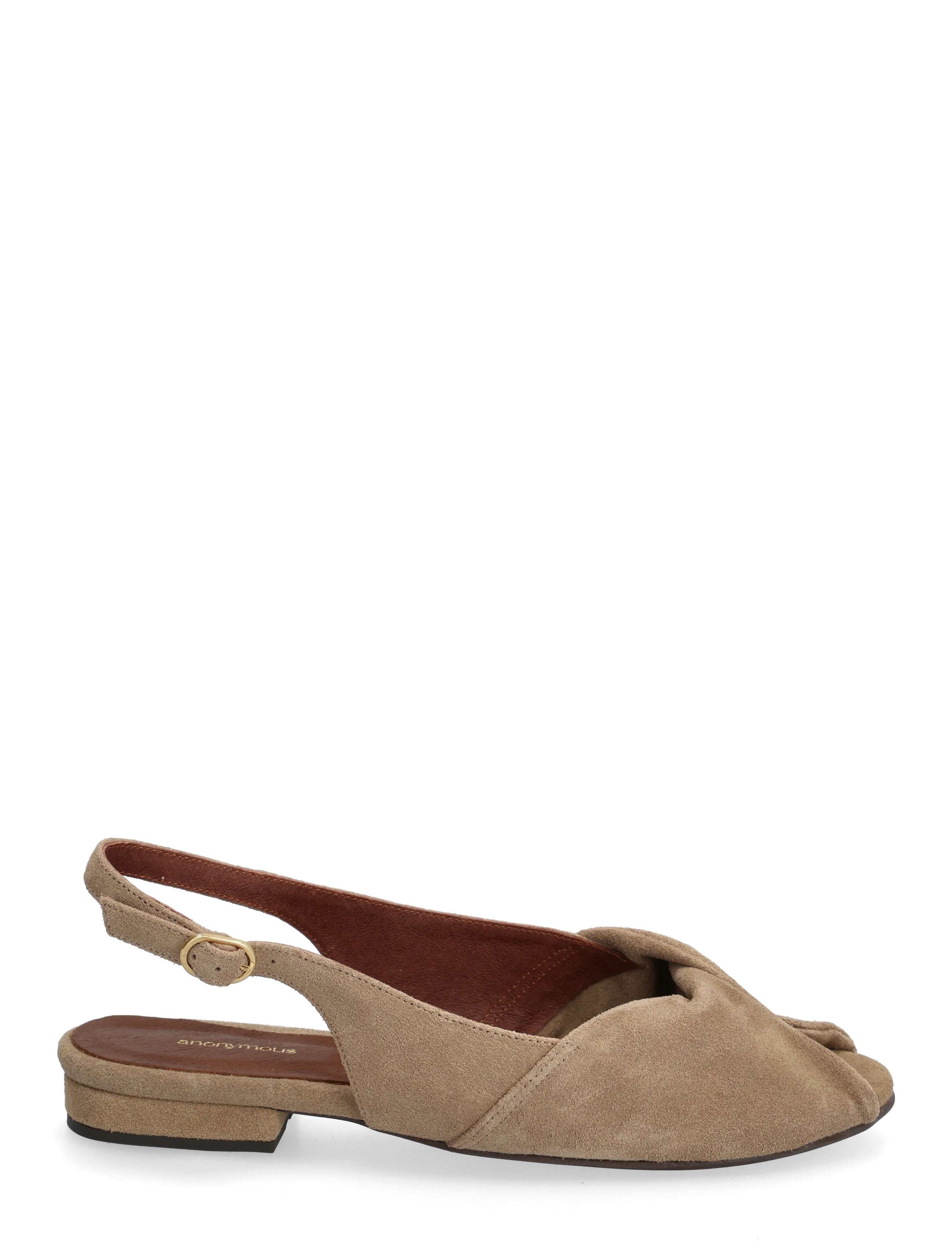 Anonymous Copenhagen - Magda 20 - flache sandalen - calf suede mushroom - 1