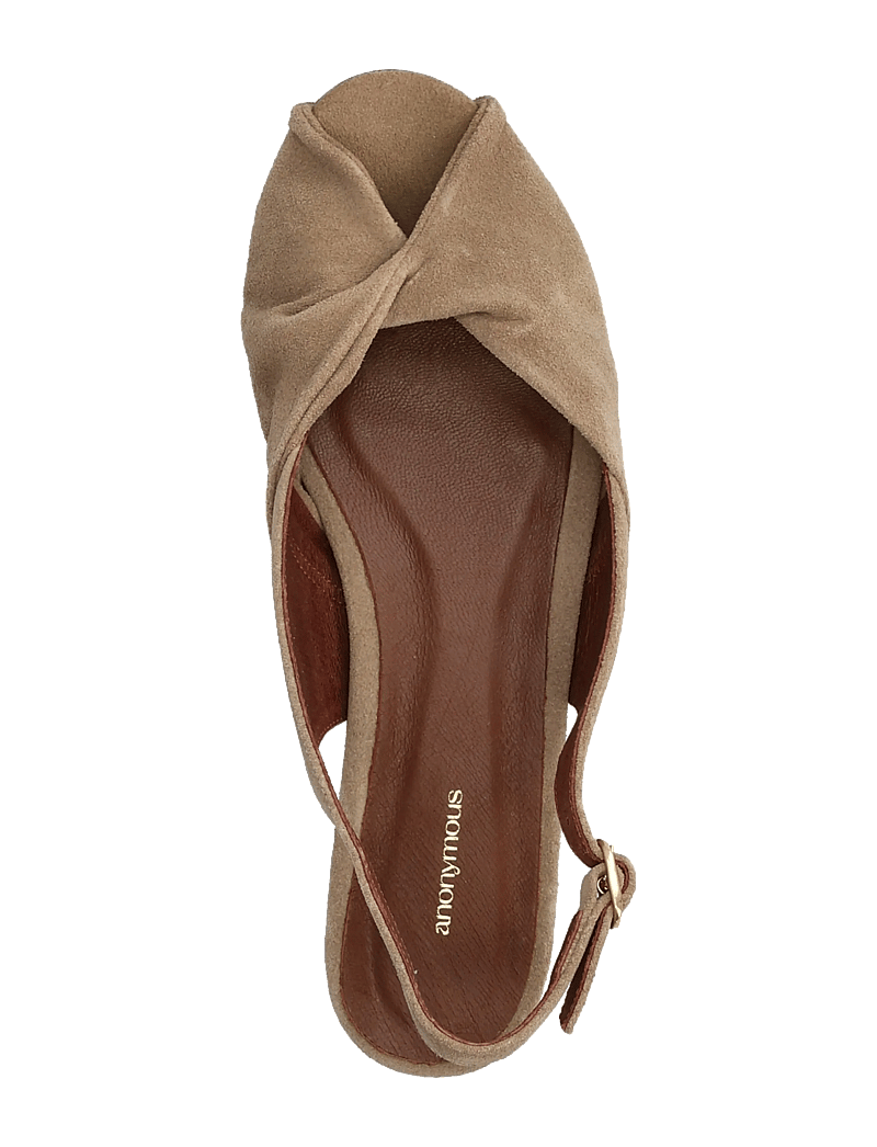 Anonymous Copenhagen - Magda 20 - platta sandaler - calf suede mushroom - 3