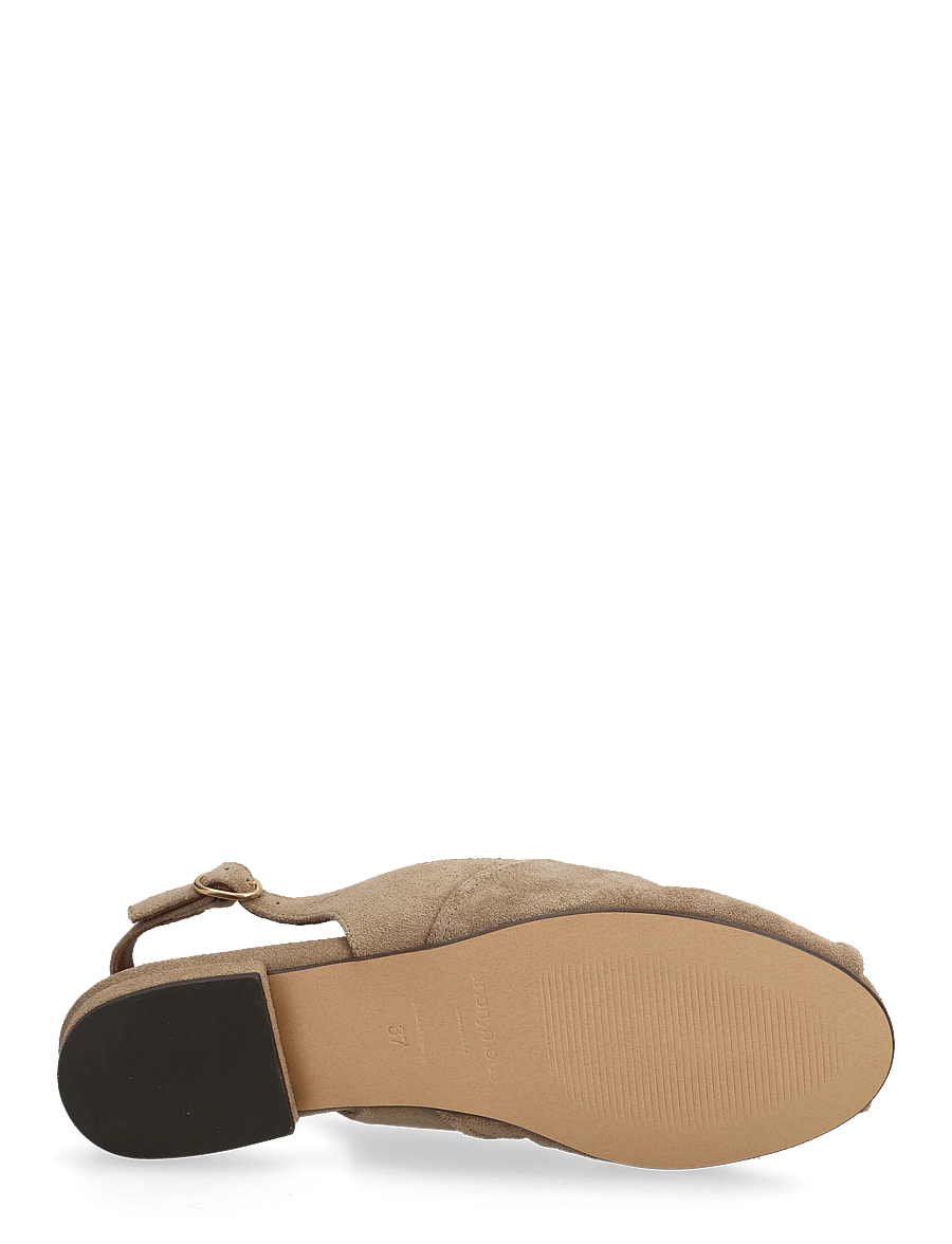 Anonymous Copenhagen - Magda 20 - flache sandalen - calf suede mushroom - 4