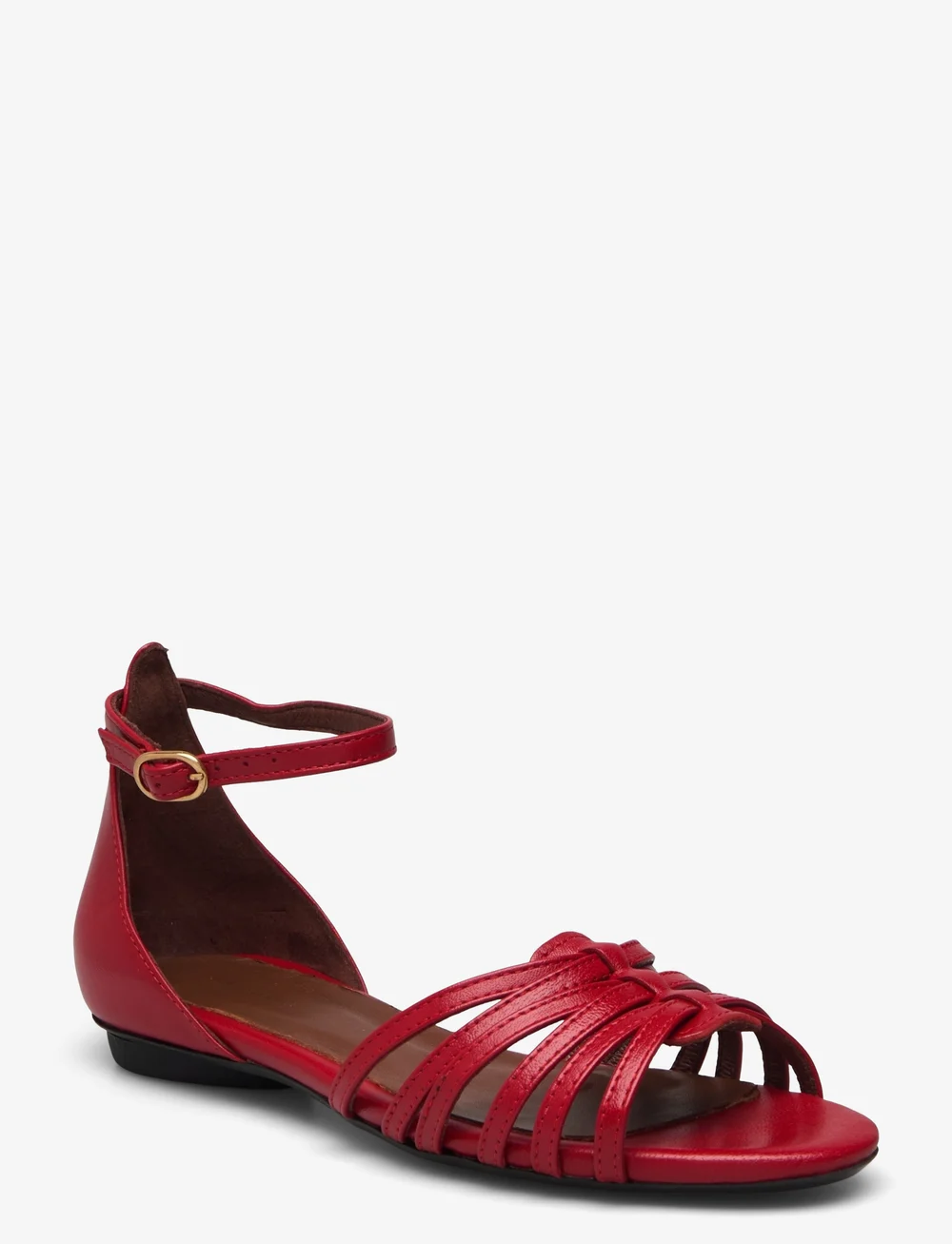 Anonymous Copenhagen - Mareike 10 - flache sandalen - shiny lamb ruby red - 0