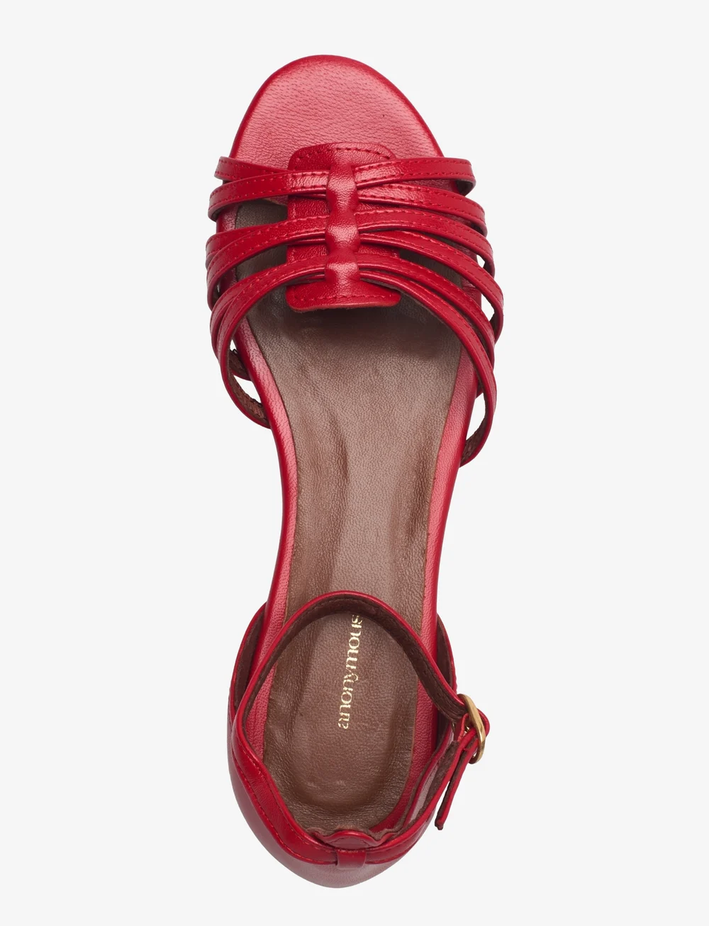 Anonymous Copenhagen - Mareike 10 - flache sandalen - shiny lamb ruby red - 3
