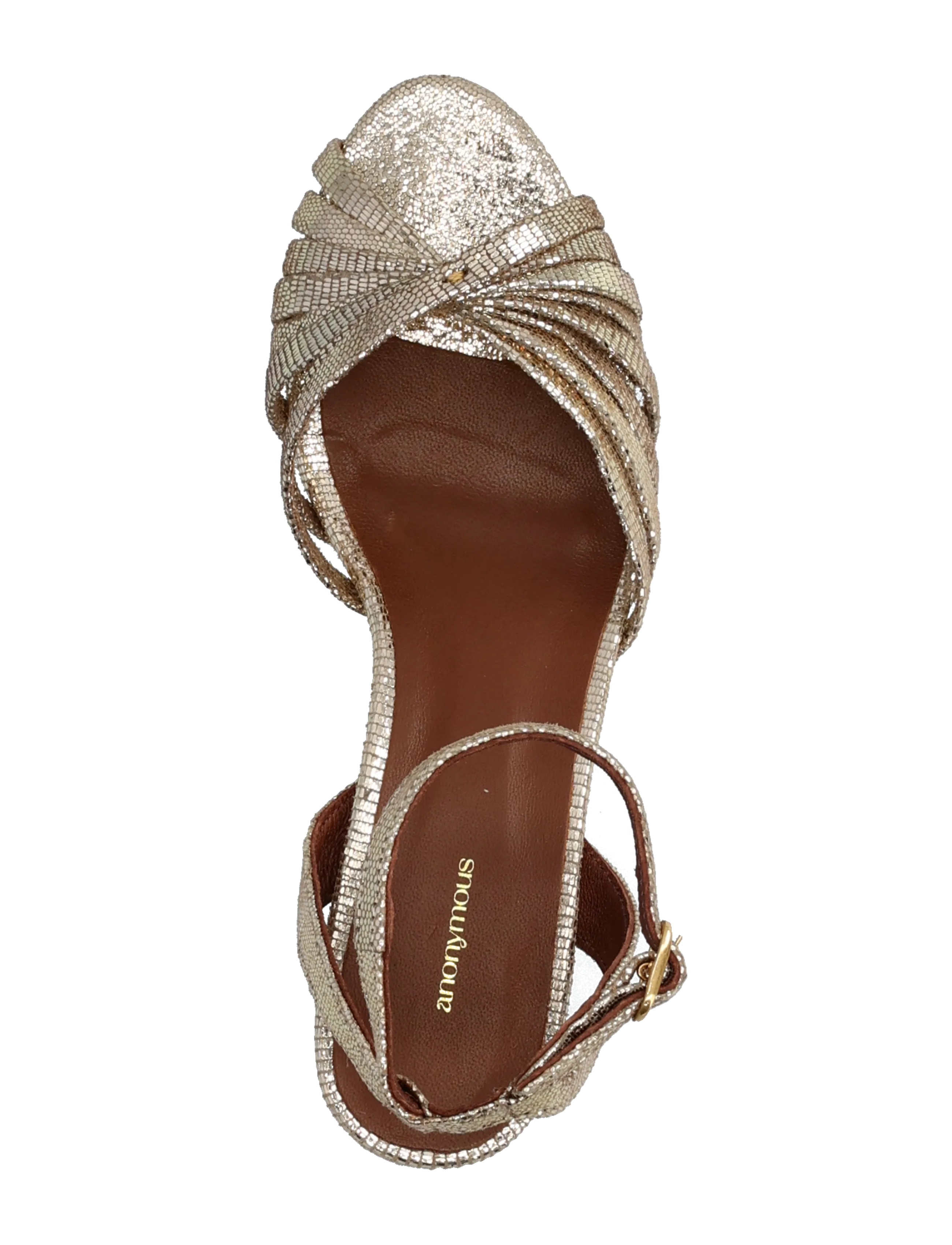 Anonymous Copenhagen - Margriet - lahtised kontsakingad - lizard metallic goat vintage champagne - 3