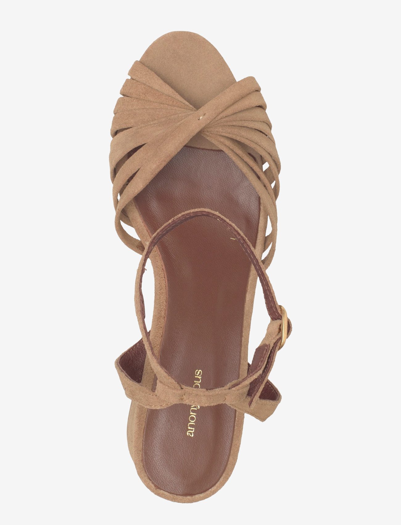 Anonymous Copenhagen - Margriet - open toe shoes - calf suede scirocco - 3
