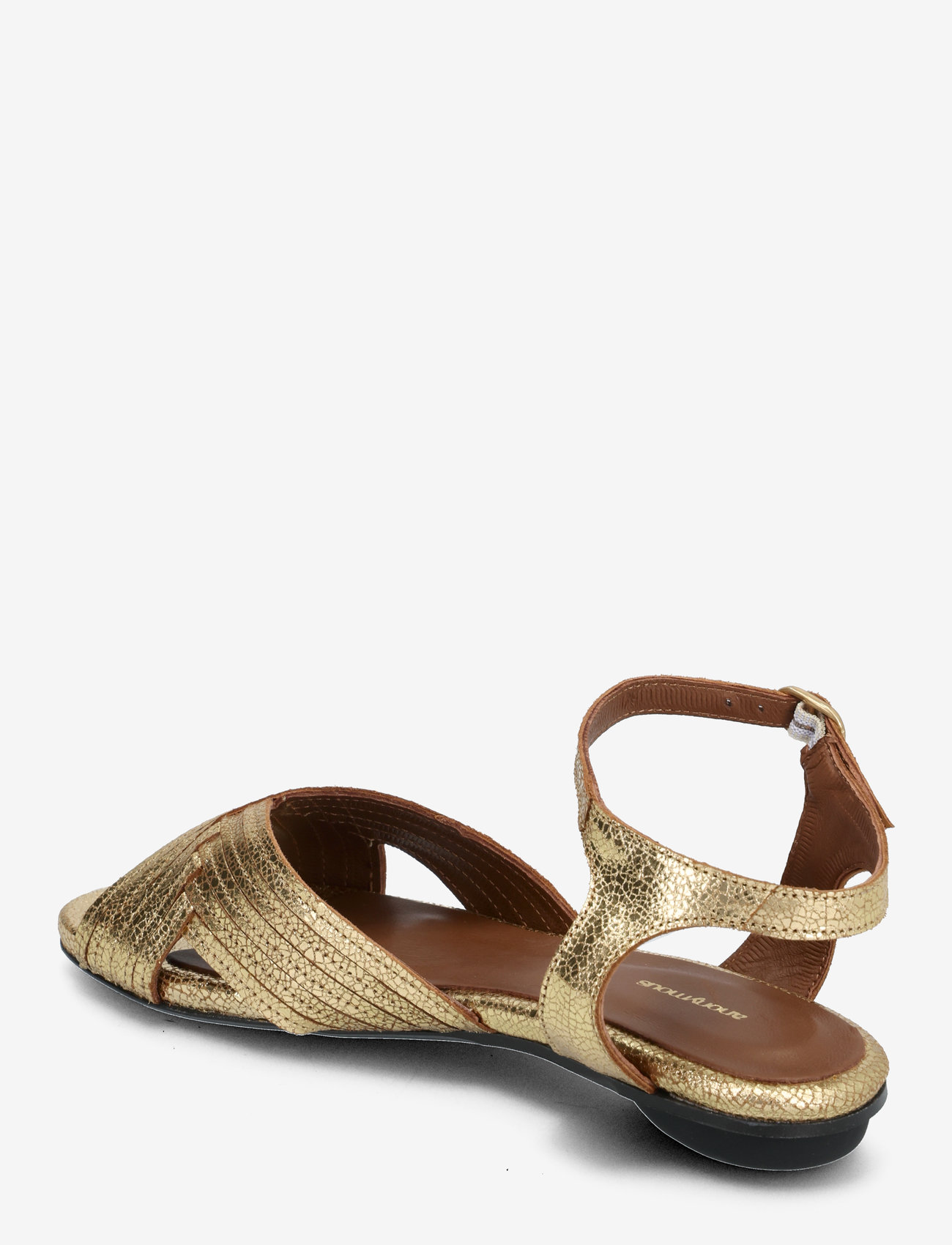 Anonymous Copenhagen - Niabi 10 - flat sandals - crackled metallic goat gold - 2