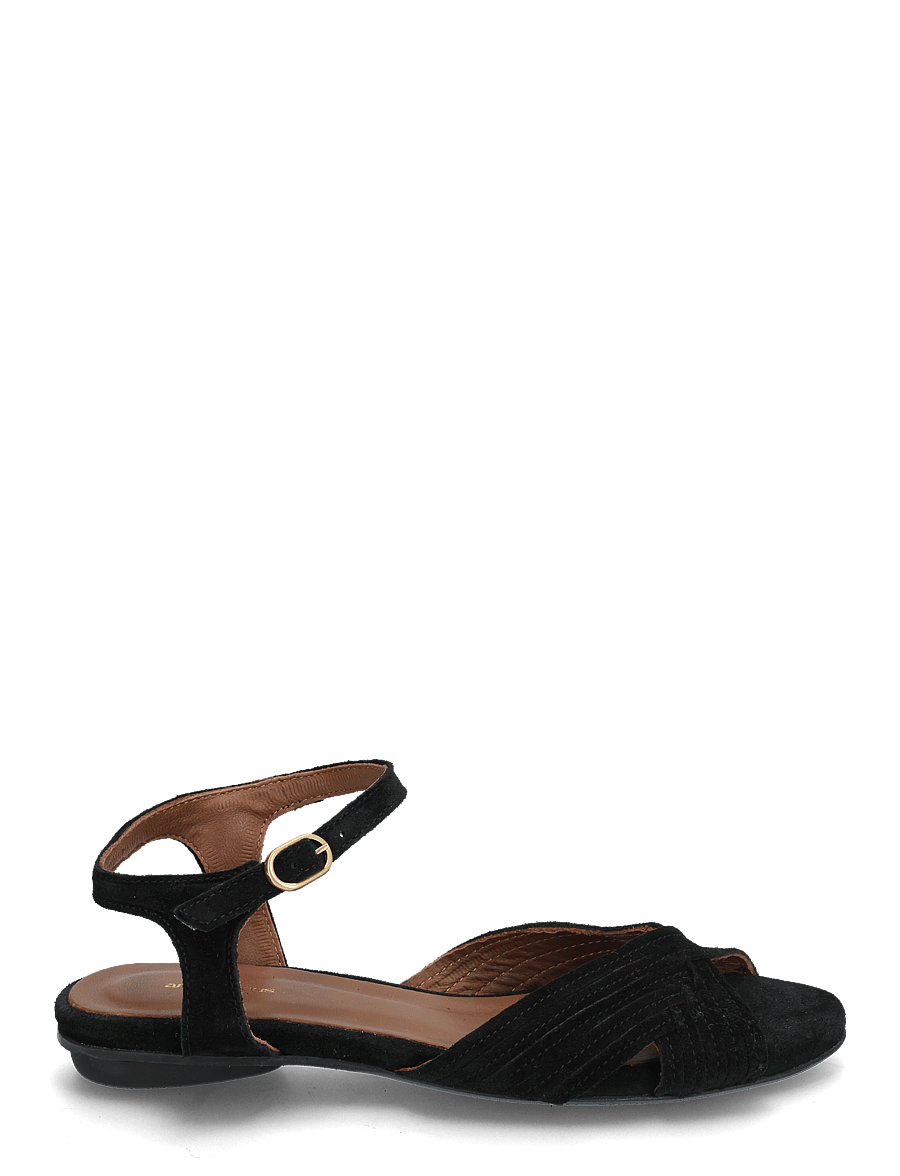Anonymous Copenhagen - Niabi 10 - sandales plates - calf suede black - 1