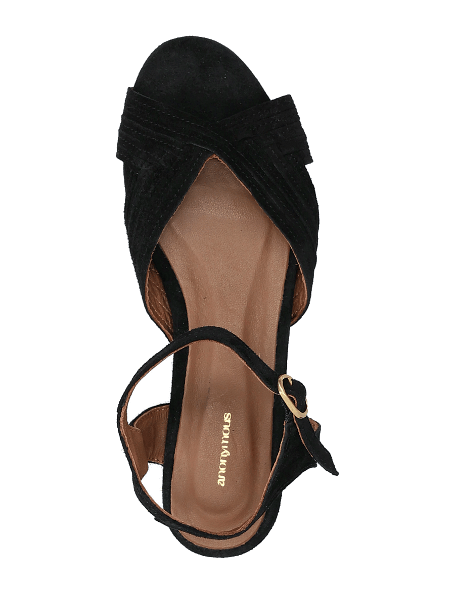 Anonymous Copenhagen - Niabi 10 - sandales plates - calf suede black - 3