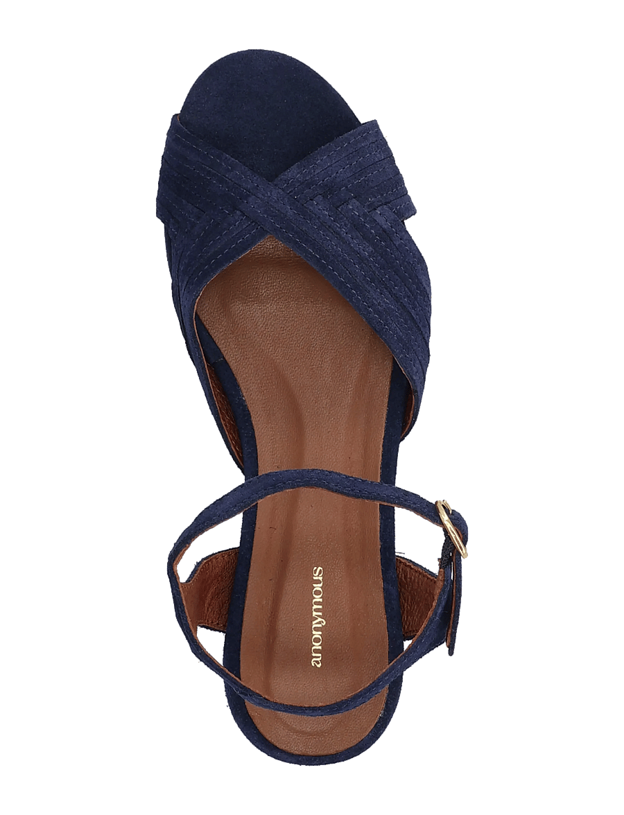 Anonymous Copenhagen - Niabi 10 - flache sandalen - calf suede ink blue - 3
