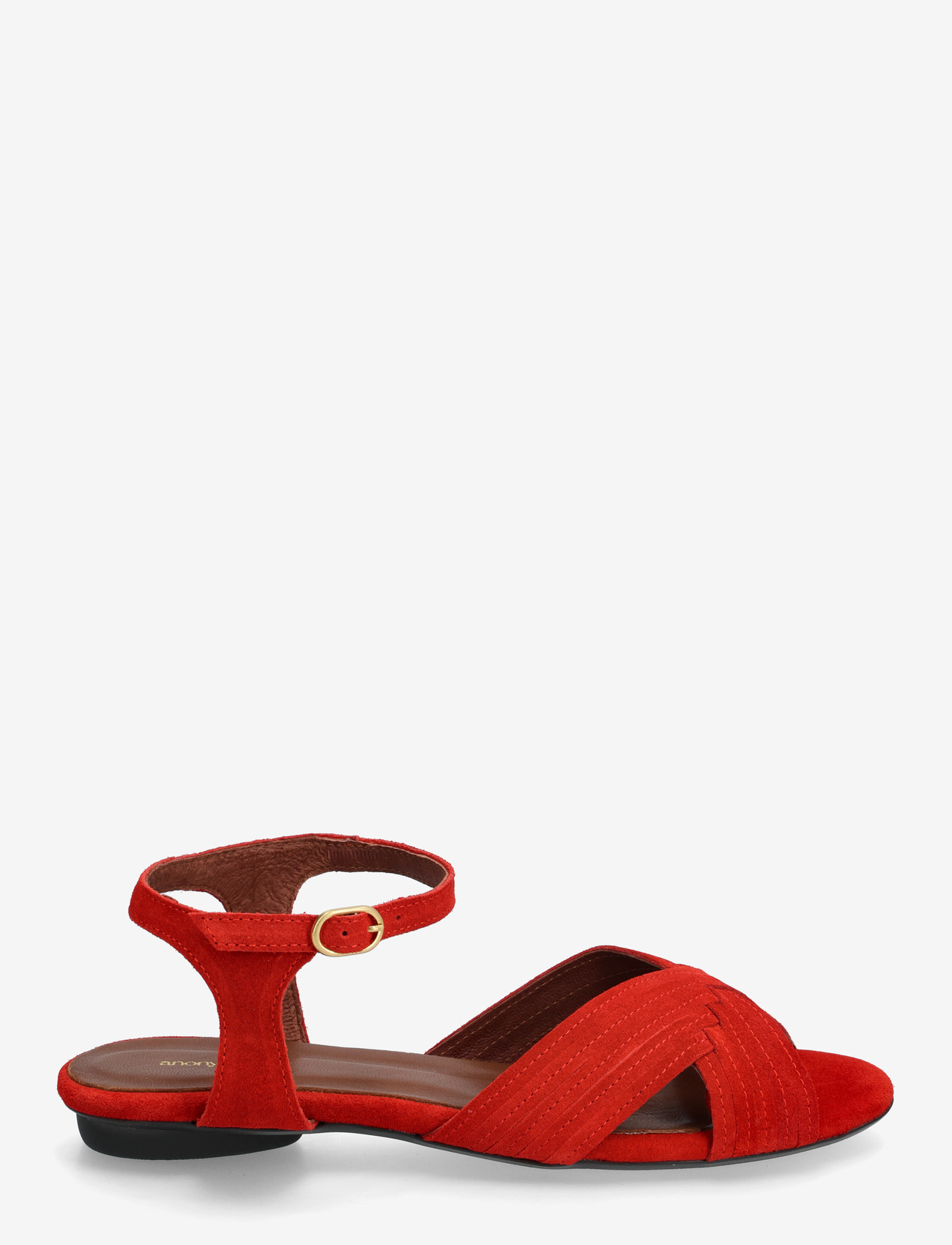 Anonymous Copenhagen - Niabi 10 - platta sandaler - calf suede ruby red - 1