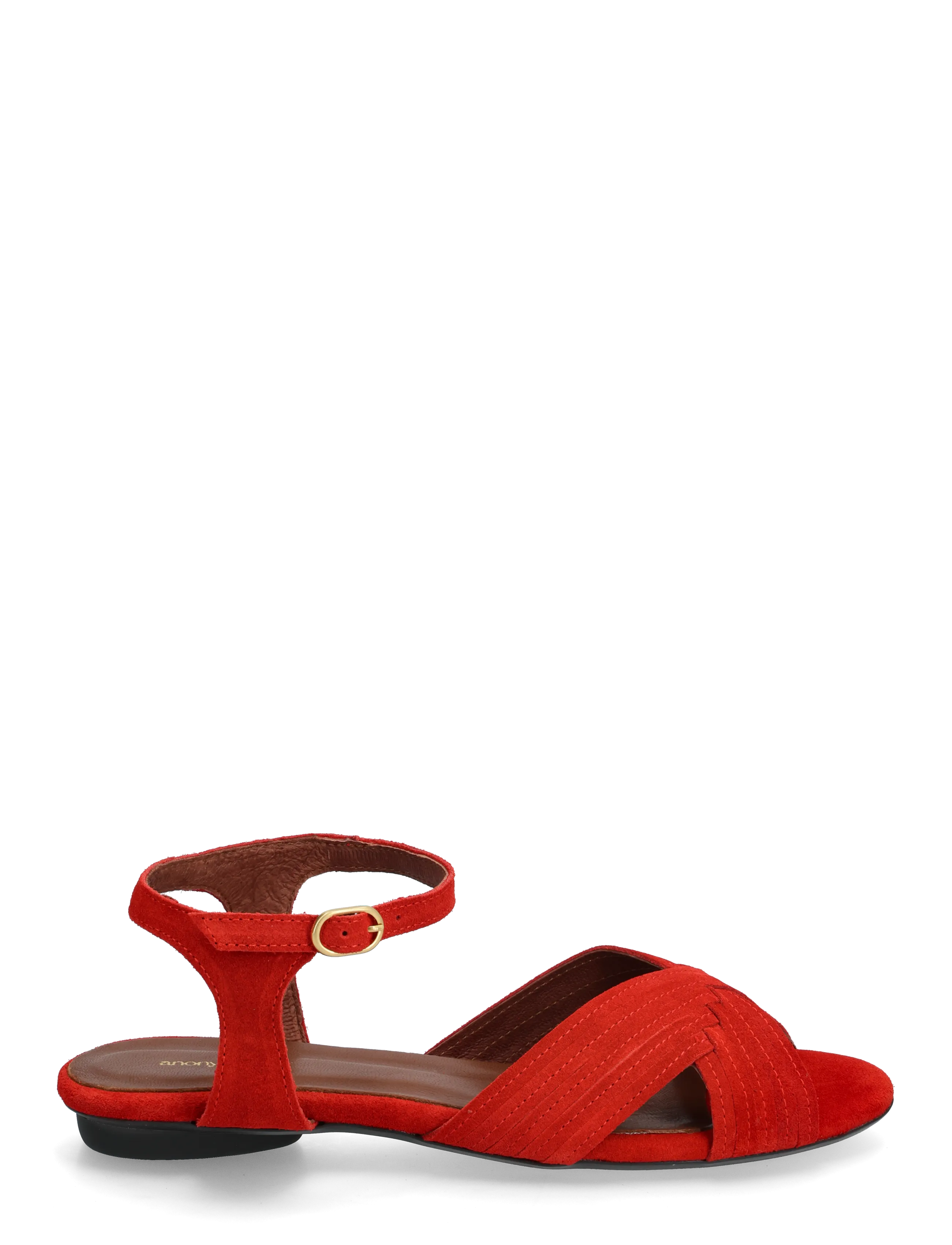 Anonymous Copenhagen - Niabi 10 - flade sandaler - calf suede ruby red - 1