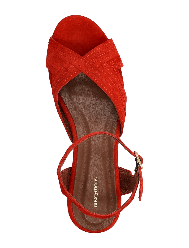 Anonymous Copenhagen - Niabi 10 - platta sandaler - calf suede ruby red - 3