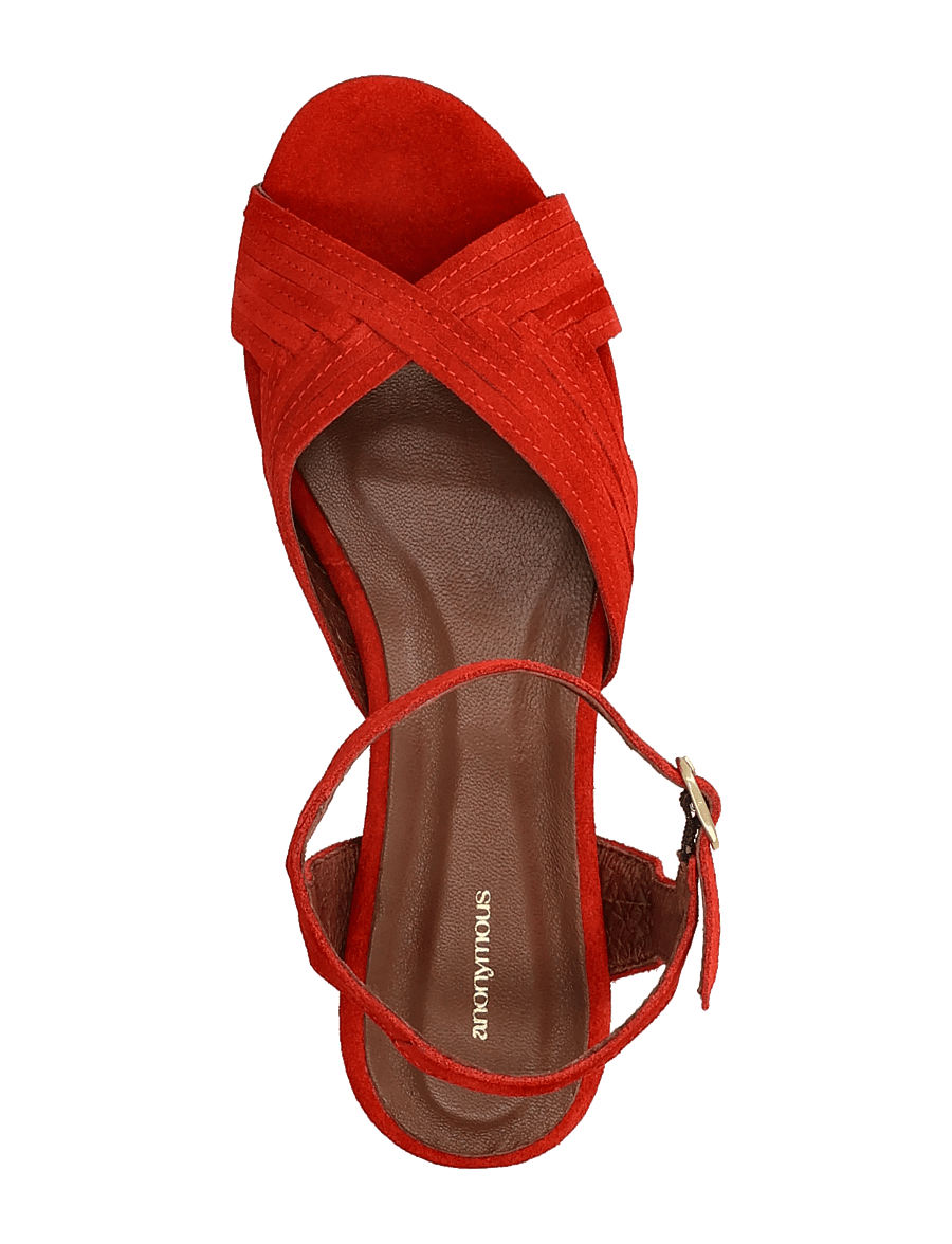 Anonymous Copenhagen - Niabi 10 - flade sandaler - calf suede ruby red - 3