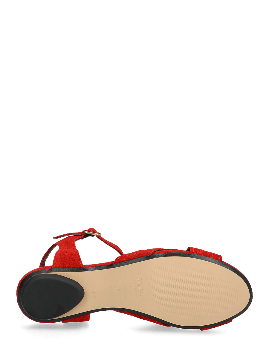 Anonymous Copenhagen - Niabi 10 - flade sandaler - calf suede ruby red - 4