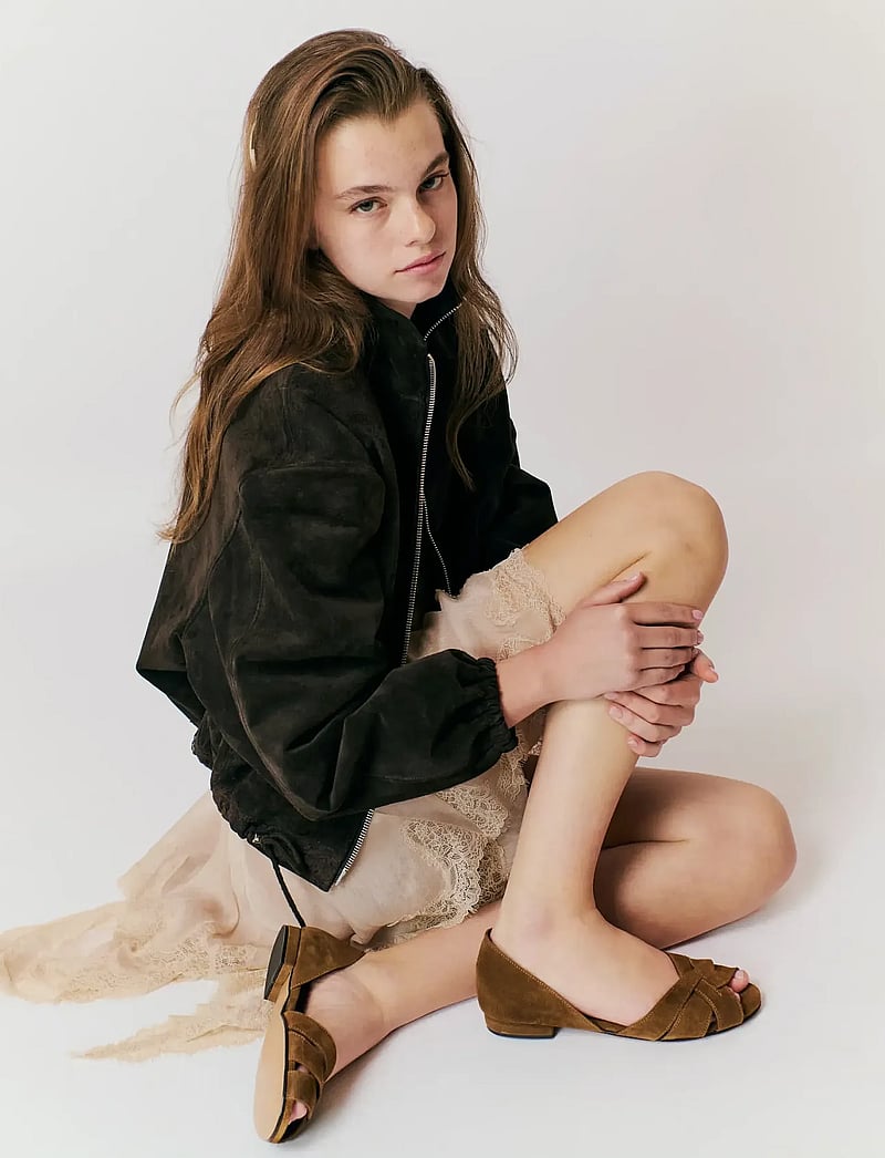 Anonymous Copenhagen - Sanni 20 - flache sandalen - calf suede cinnamon - 0