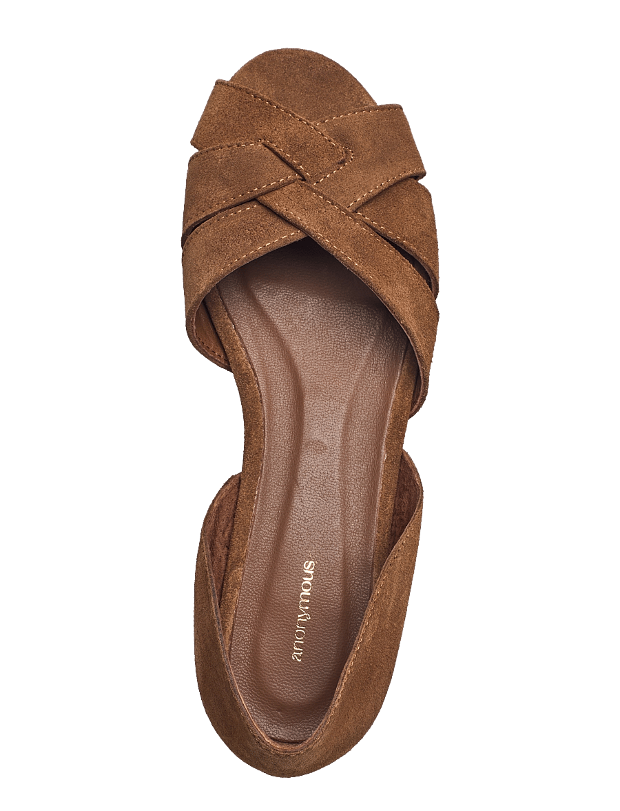 Anonymous Copenhagen - Sanni 20 - flat sandals - calf suede cinnamon - 4