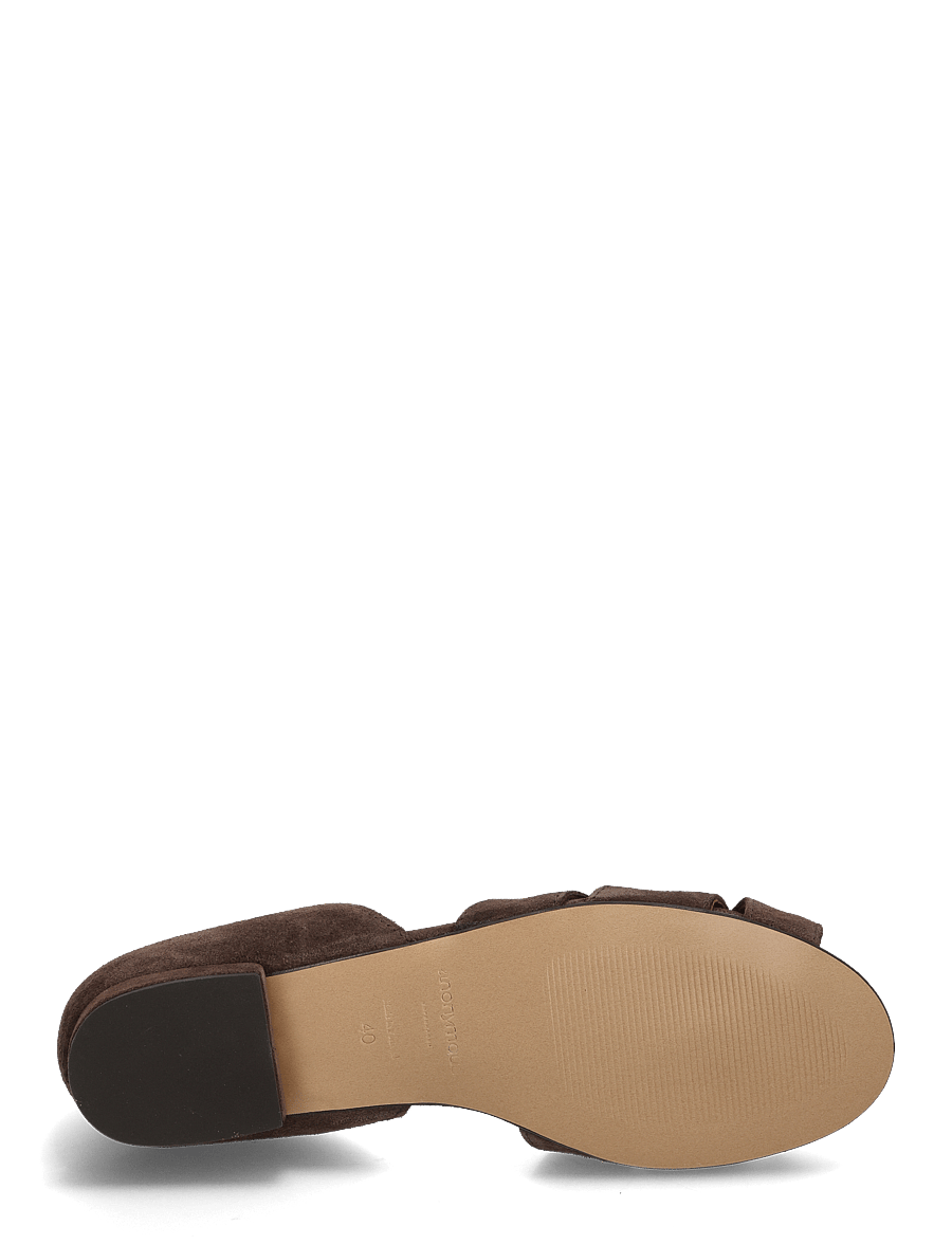 Anonymous Copenhagen - Sanni 20 - flat sandals - calf suede coffee brown - 4