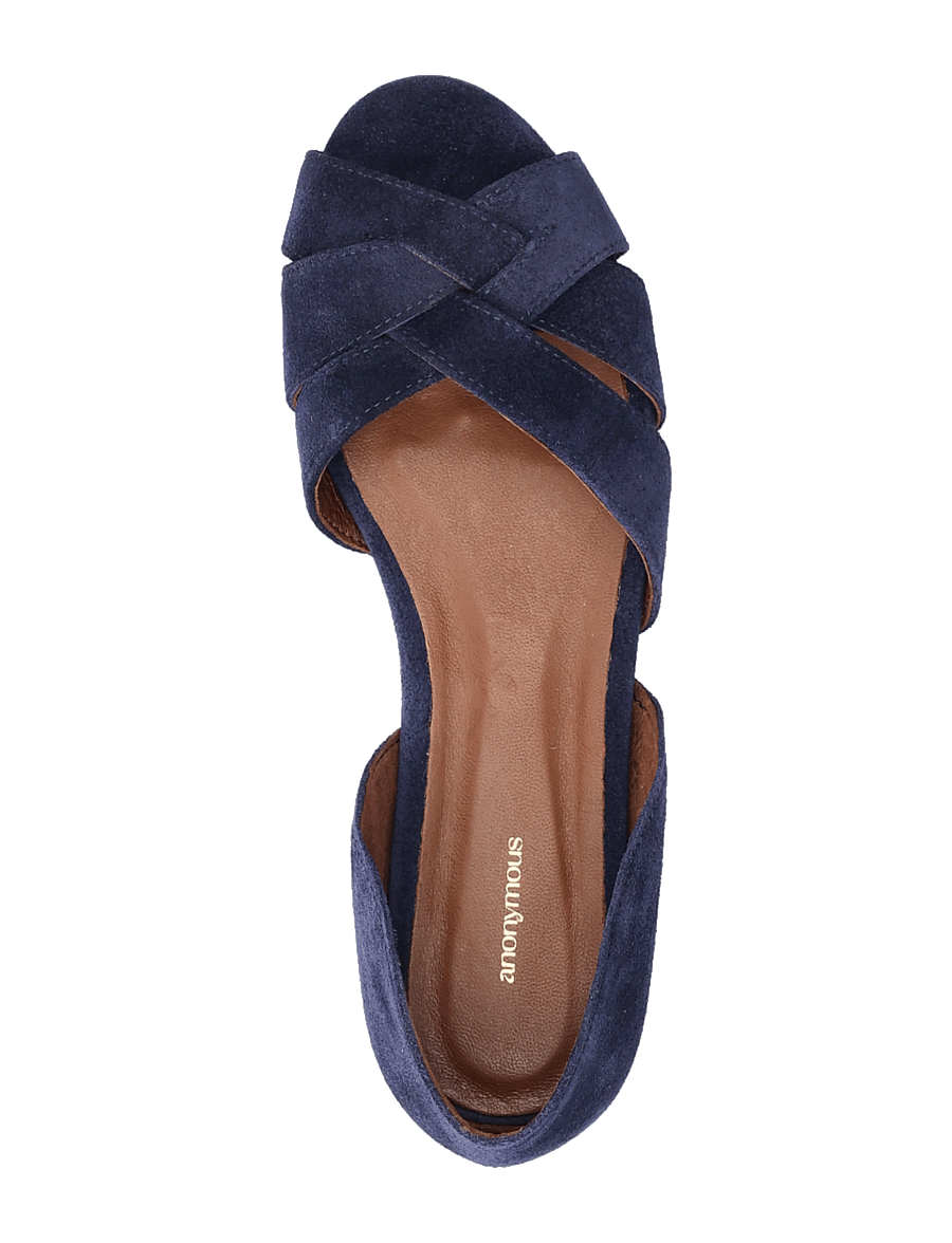 Anonymous Copenhagen - Sanni 20 - kontsata sandaalid - calf suede ink blue - 3