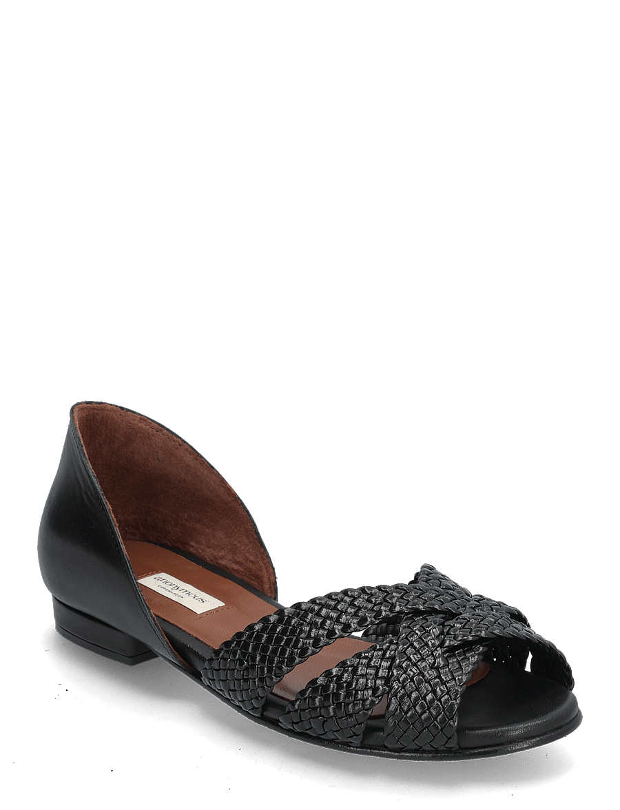 Anonymous Copenhagen - Sanni 20 hand-braided - flache sandalen - hand-braided leather black - 0