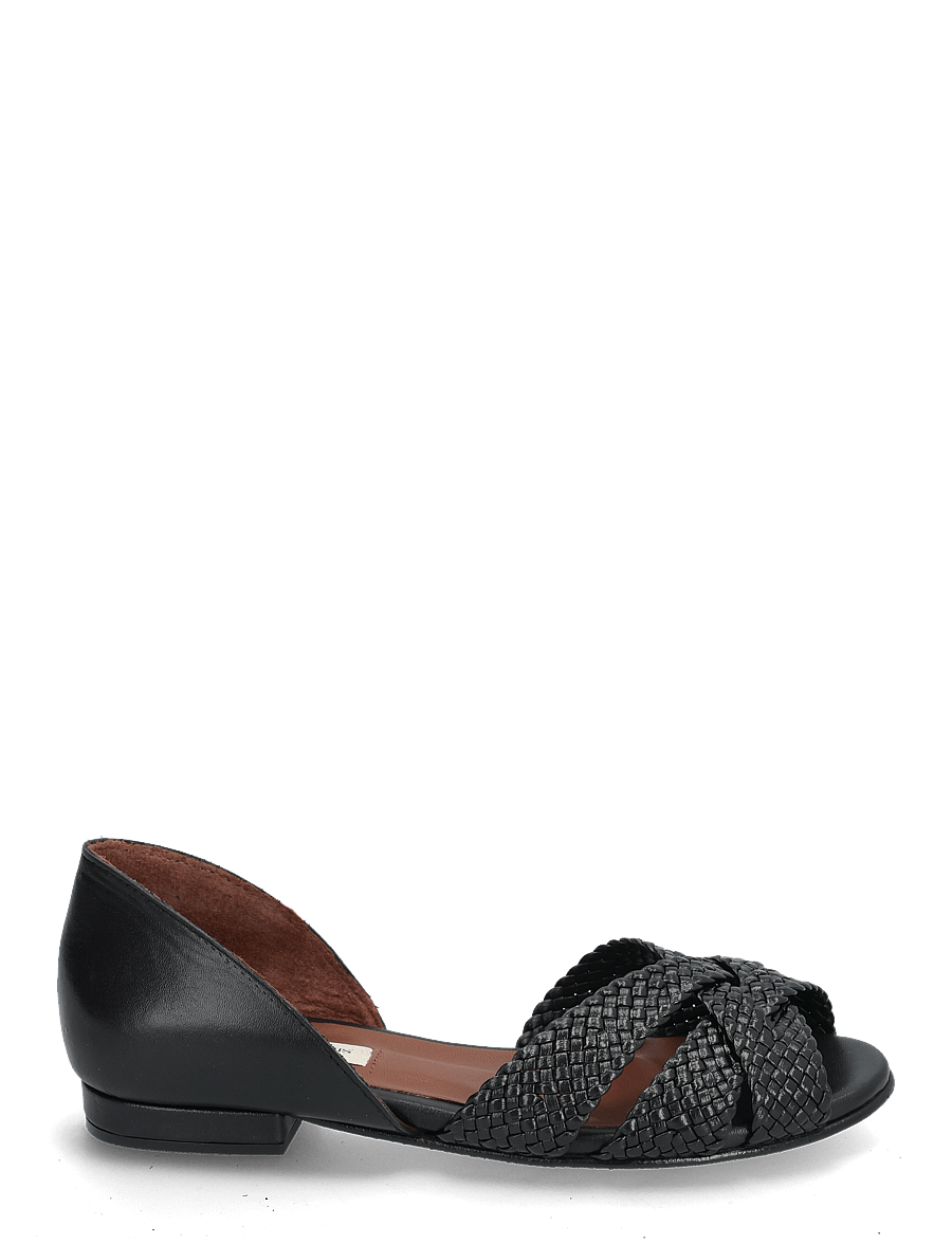 Anonymous Copenhagen - Sanni 20 hand-braided - flache sandalen - hand-braided leather black - 1