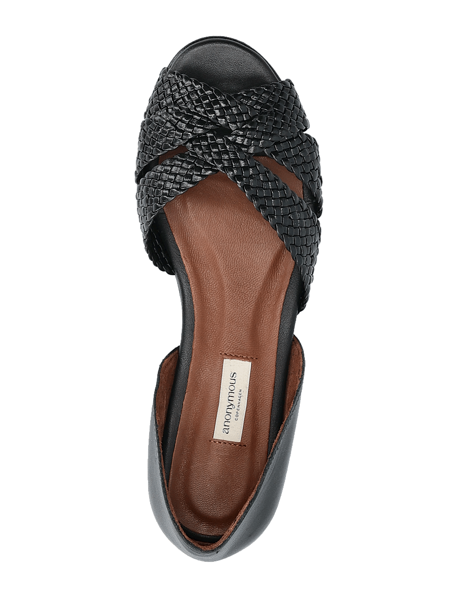 Anonymous Copenhagen - Sanni 20 hand-braided - flache sandalen - hand-braided leather black - 3